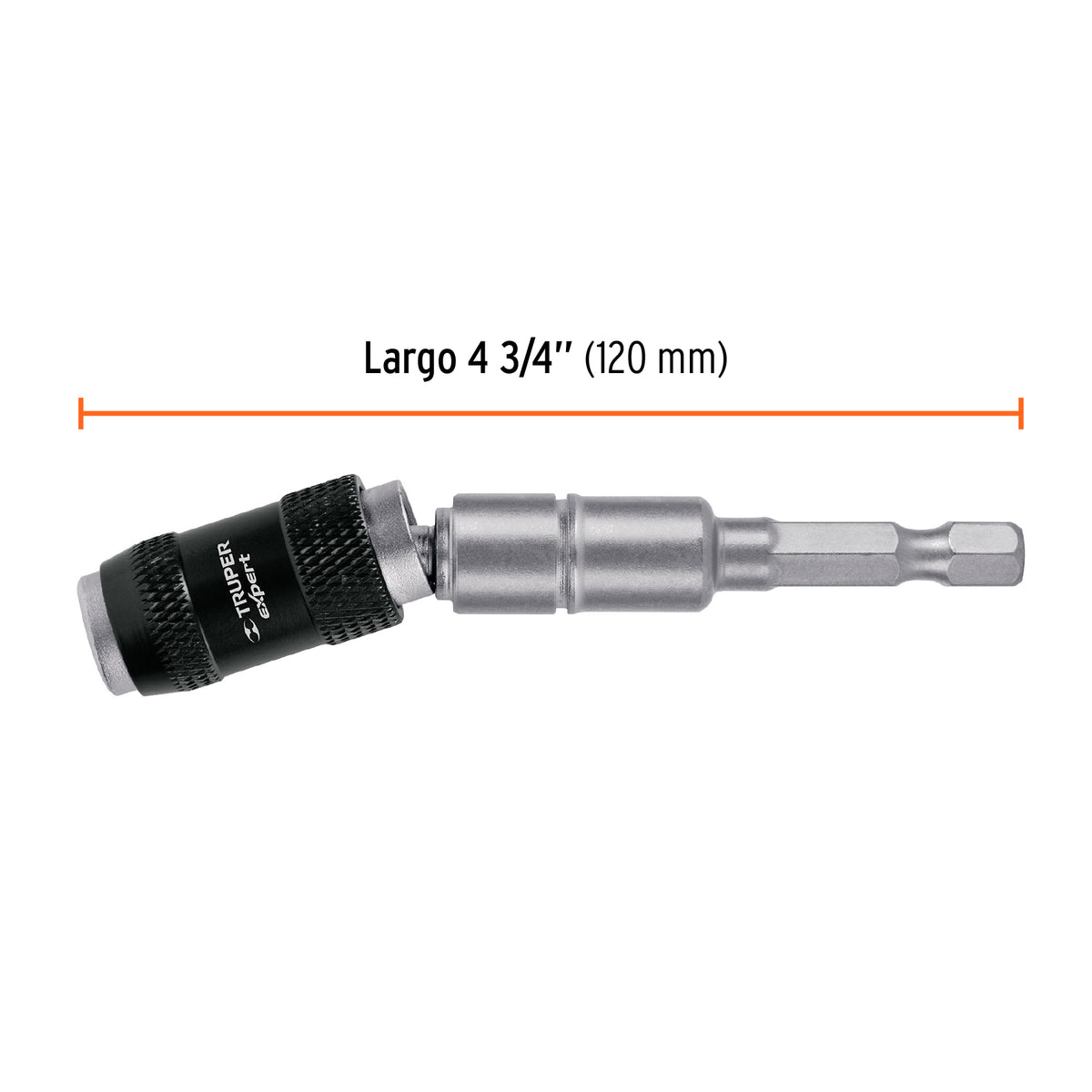 Adaptador articulado p/puntas, cambio rápido, 120 mm,Expert