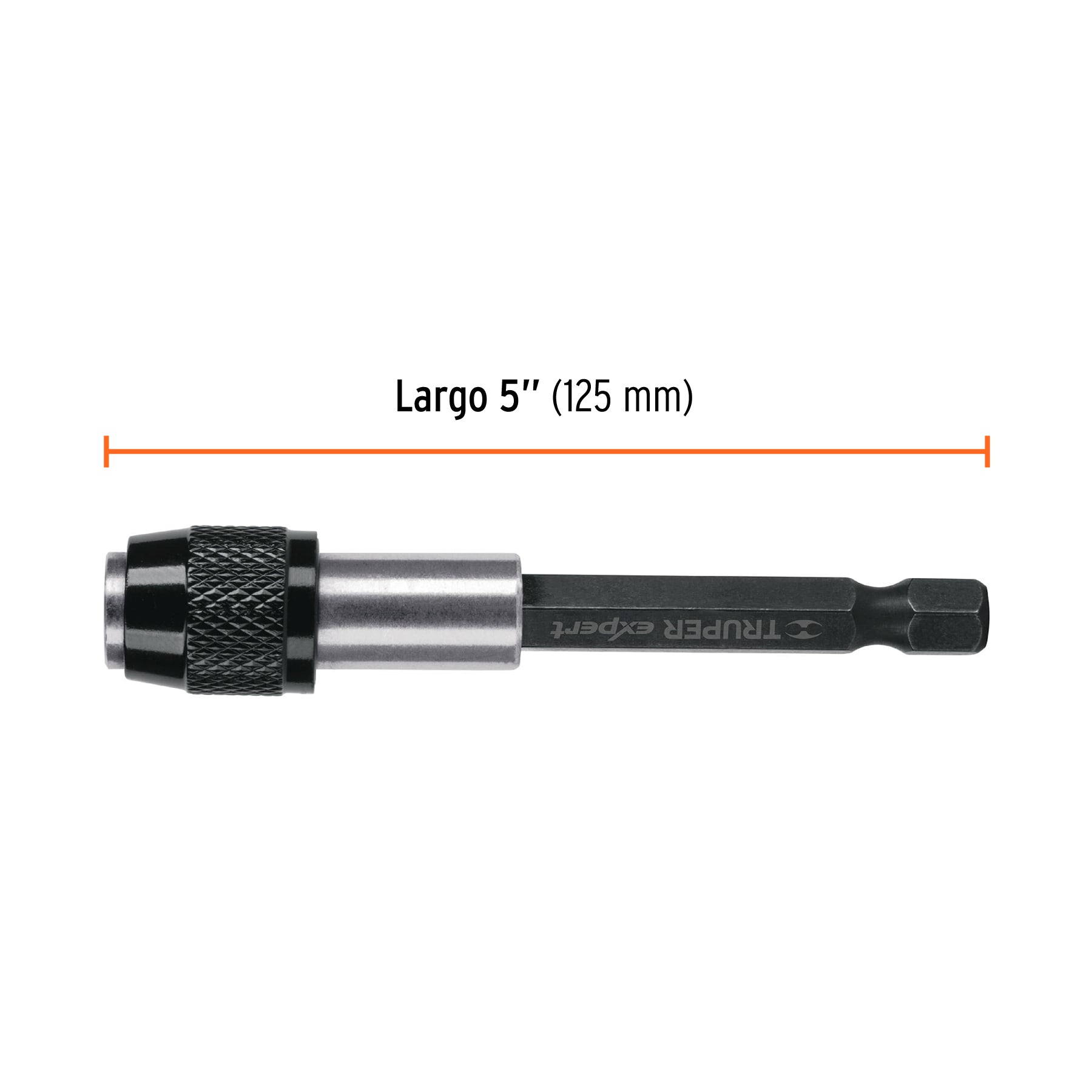 Adaptador magnético p/puntas, cambio rápido, 125mm,Expert