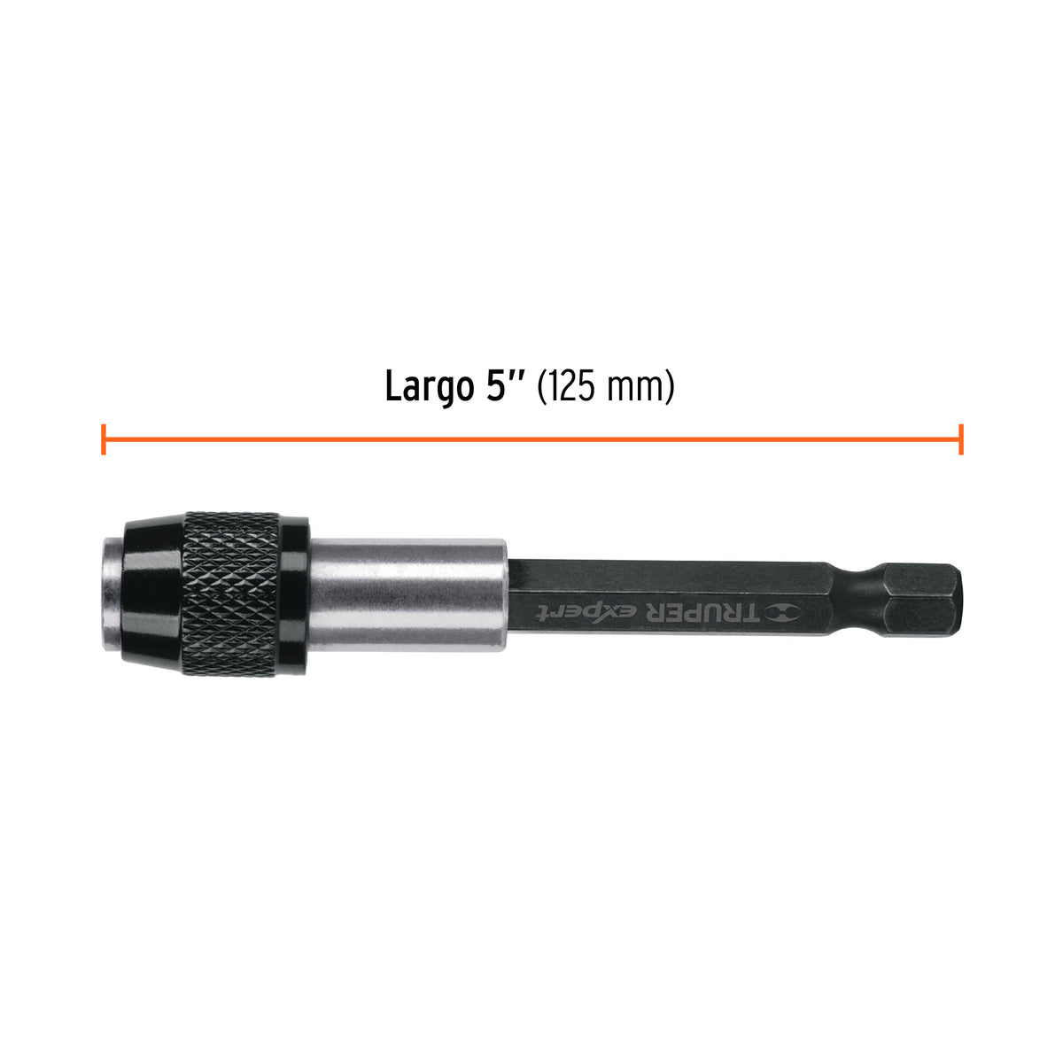 Adaptador magnético p/puntas, cambio rápido, 125mm,Expert