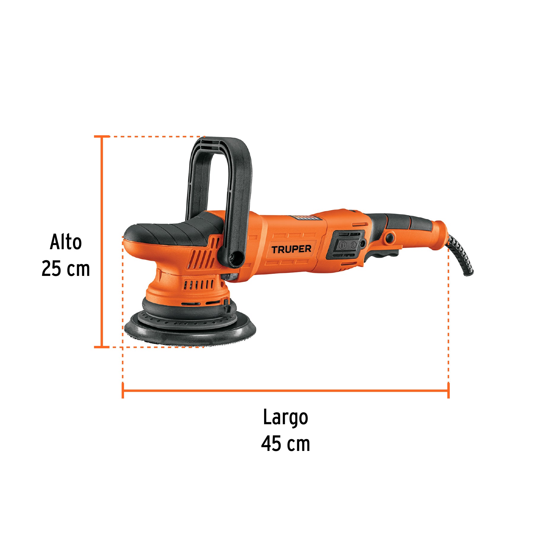 Pulidora doble acción 6' 900 W, profesional, Truper
