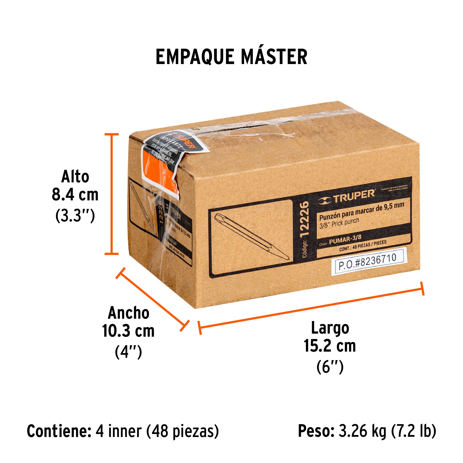 Punzón para marcar de 3/8"