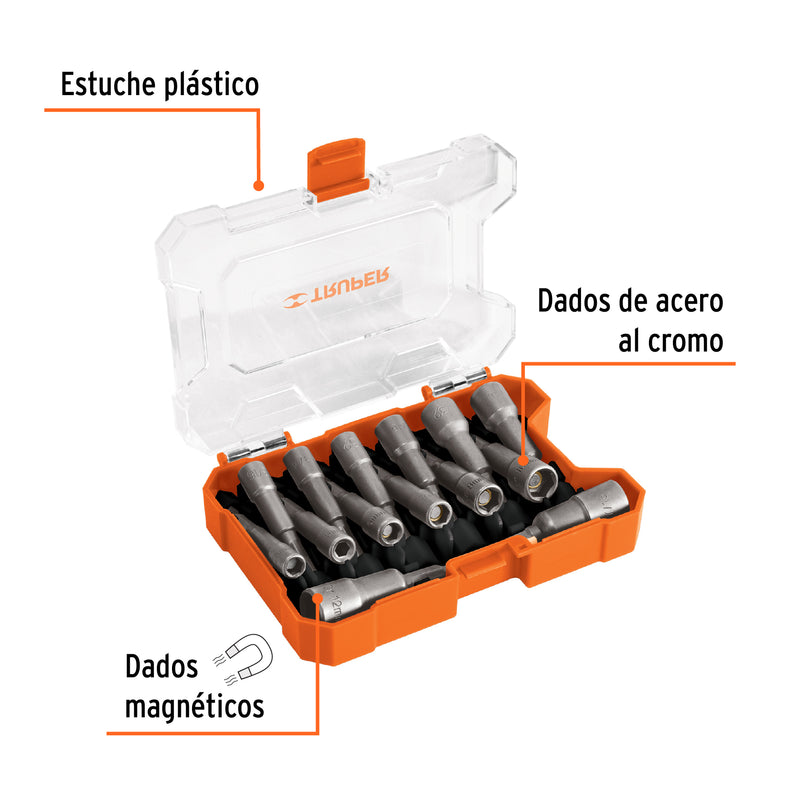 Juego de 14 dados magnéticos para taladro,Truper Expert