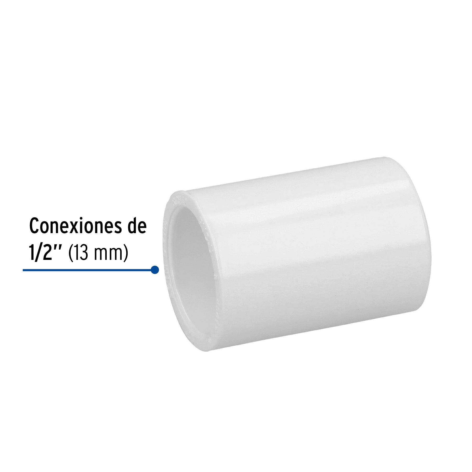 Cople de PVC, 1/2"