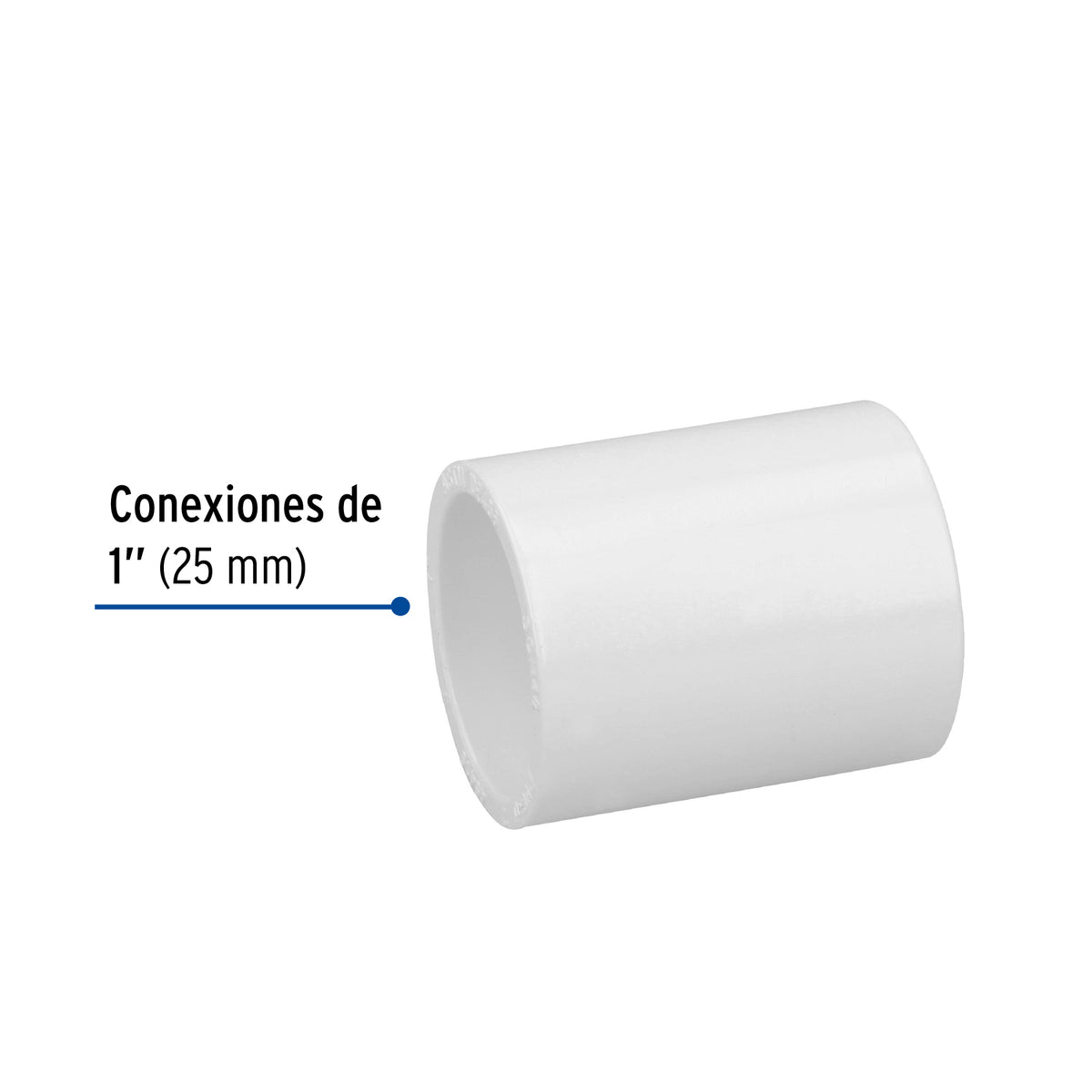 Cople de PVC, 1"