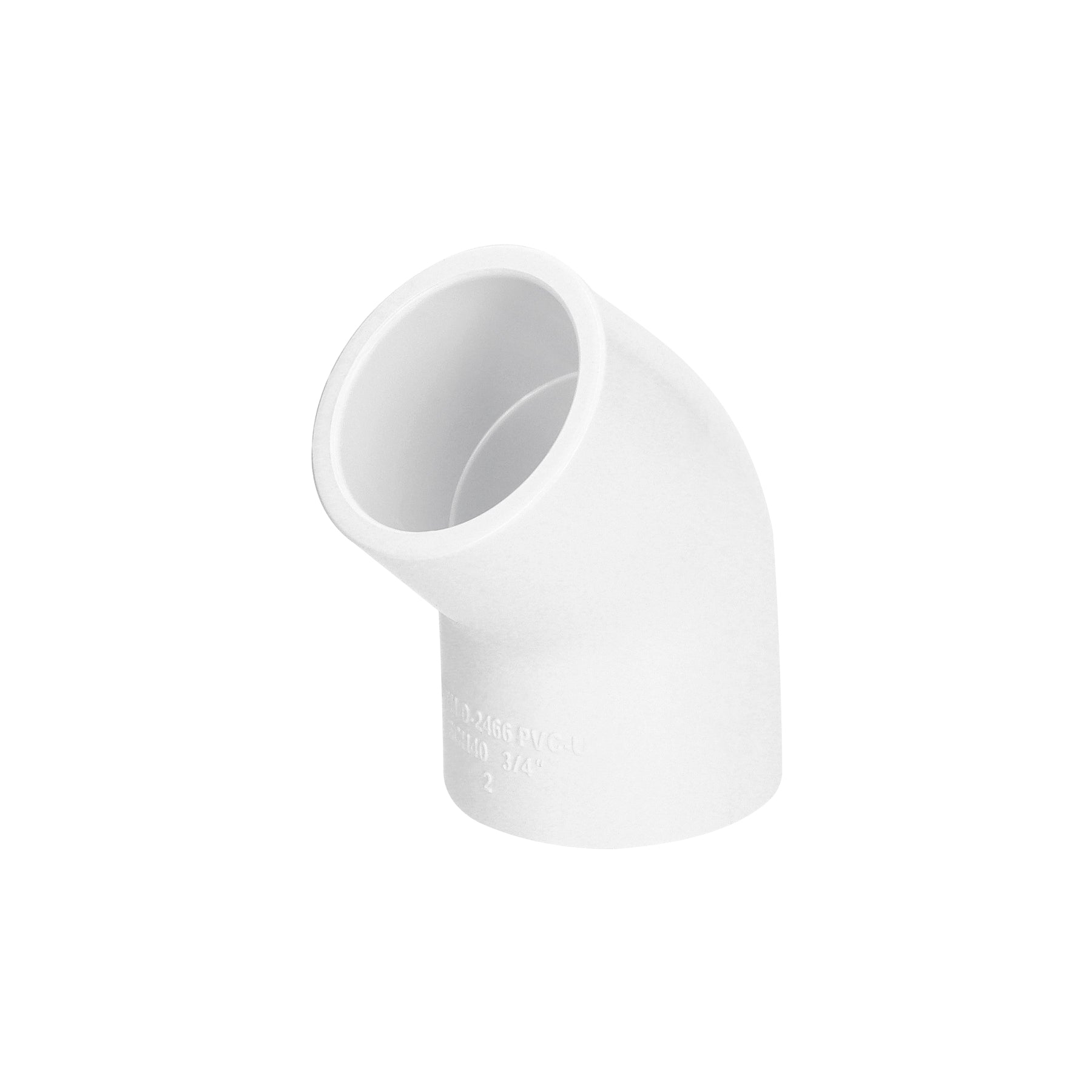 Codo 45° de PVC, 3/4"