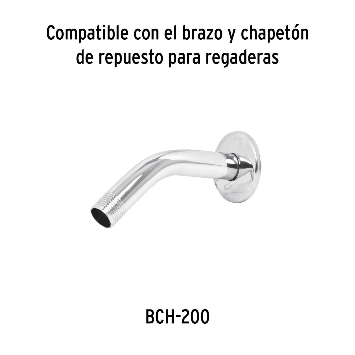 Regadera de latón, 4", sin brazo, satinado, Element