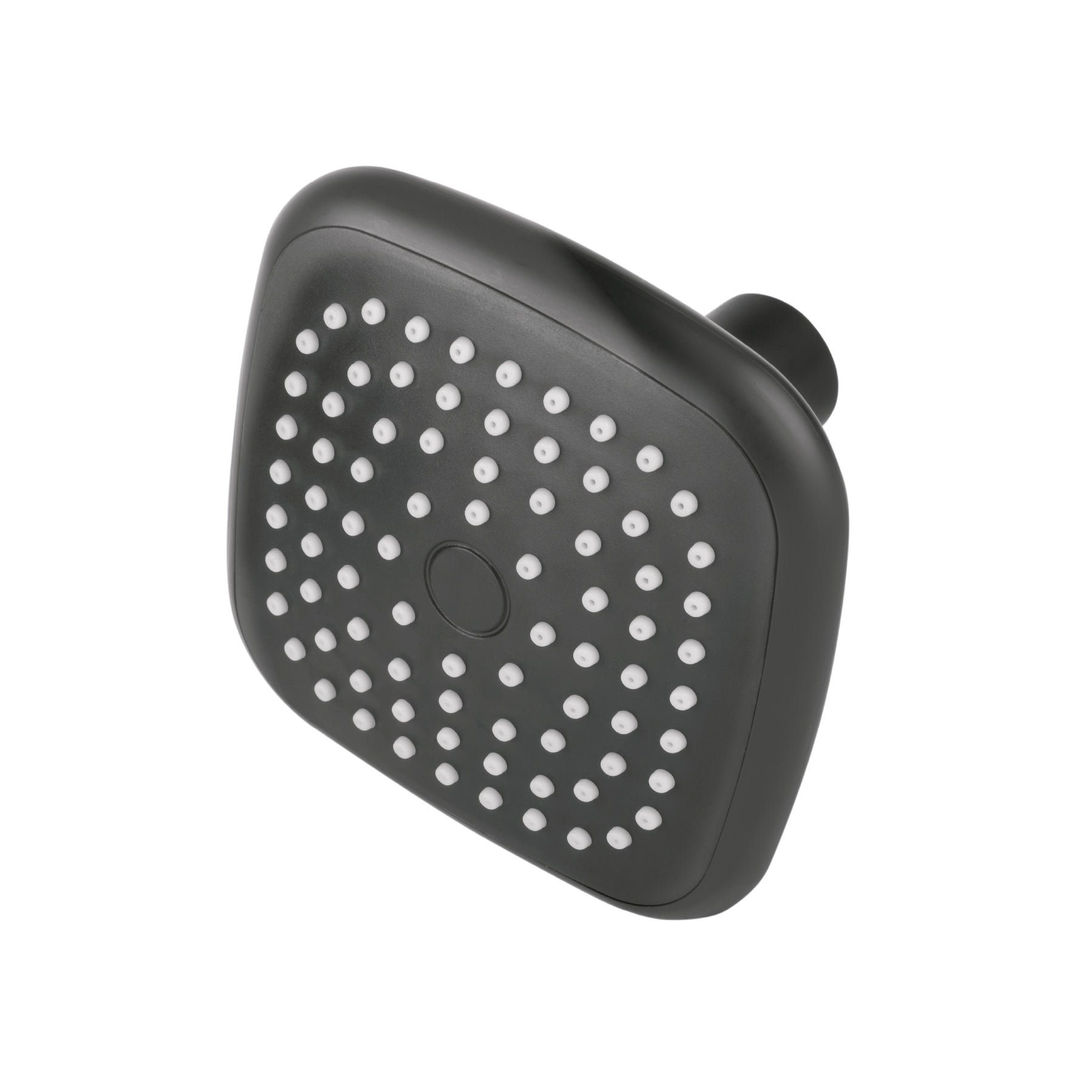 Regadera cuadrada de ABS 3-3/4' sin brazo, negro, Basic