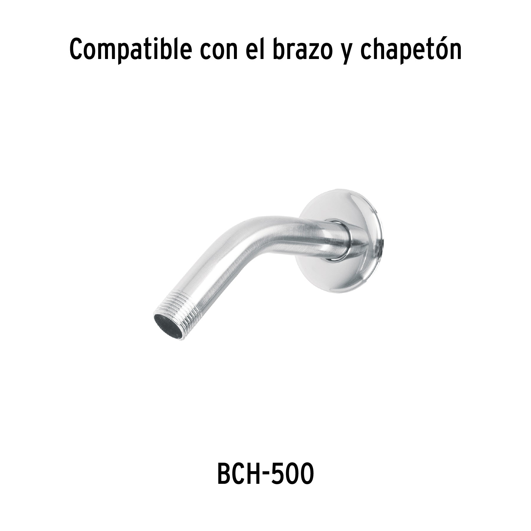 Regadera cuadrada, ABS, 3-3/4", sin brazo, Basic