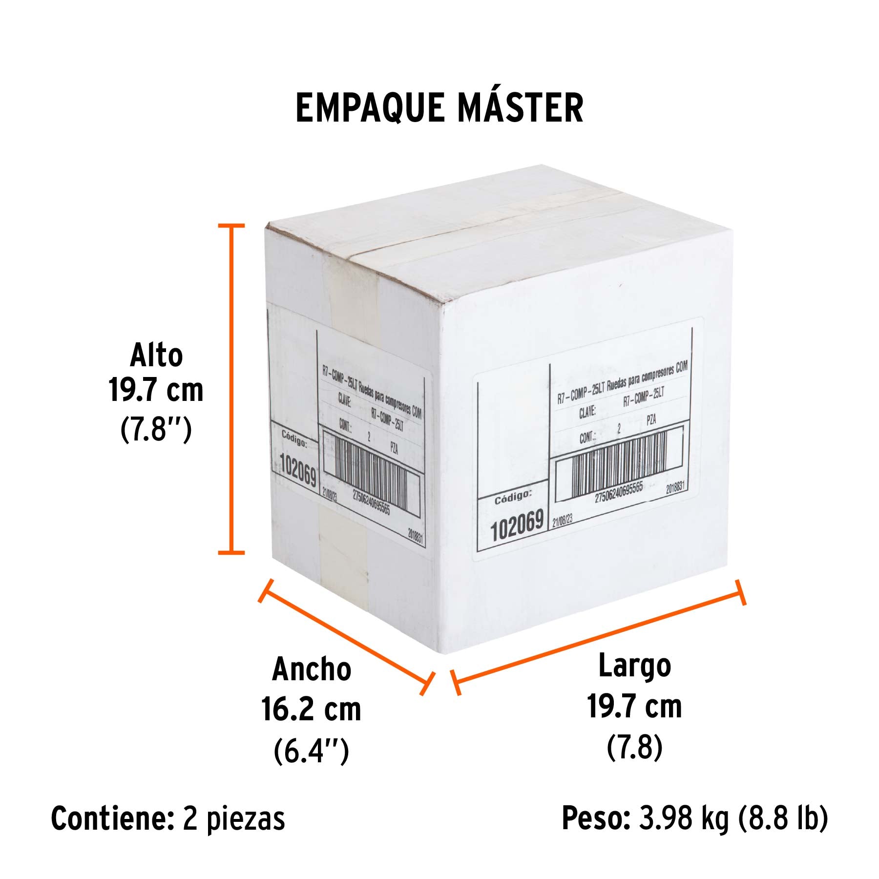 2 ruedas 1-3/8' para compresores Grupo 3, Truper