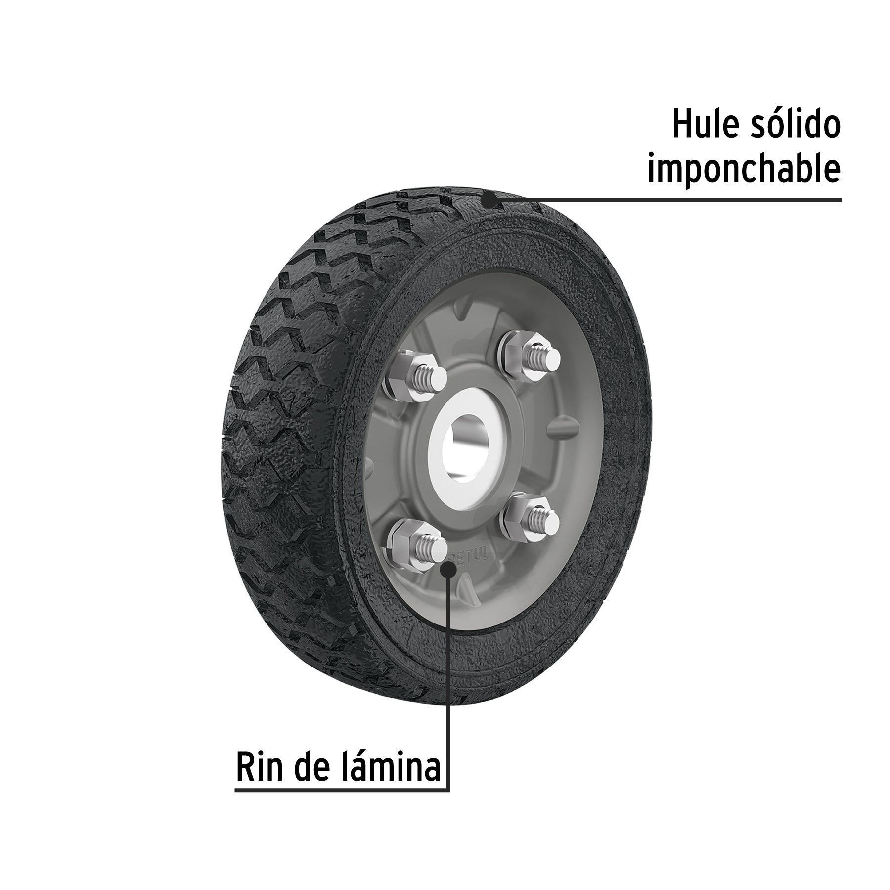 Rueda para diablo 4", un balero
