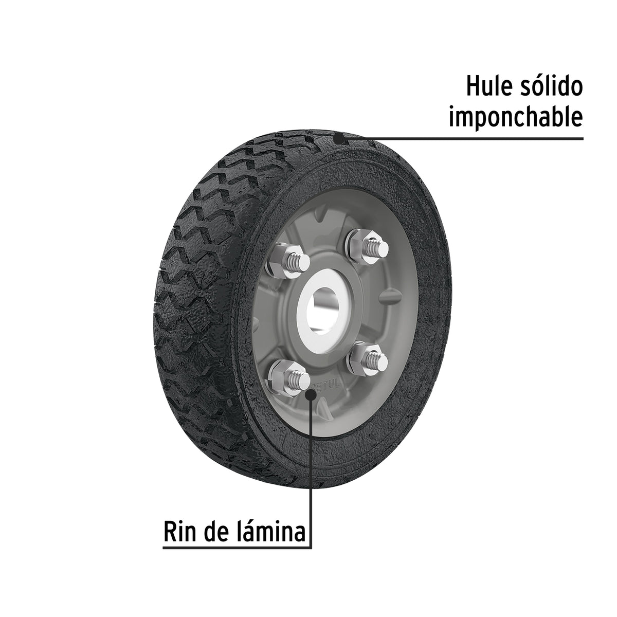 Rueda para diablo 5", un balero