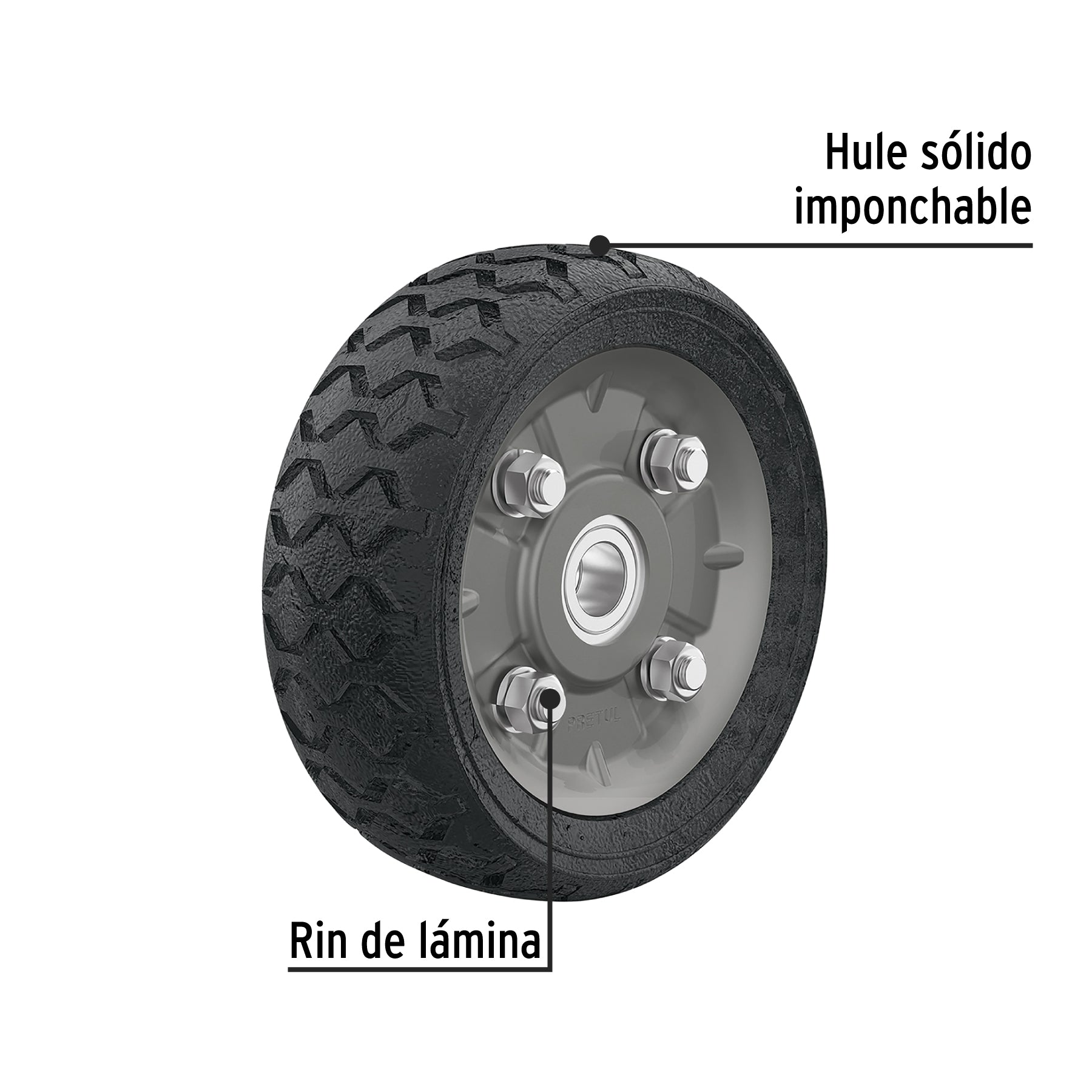 Rueda para diablo 6", doble balero