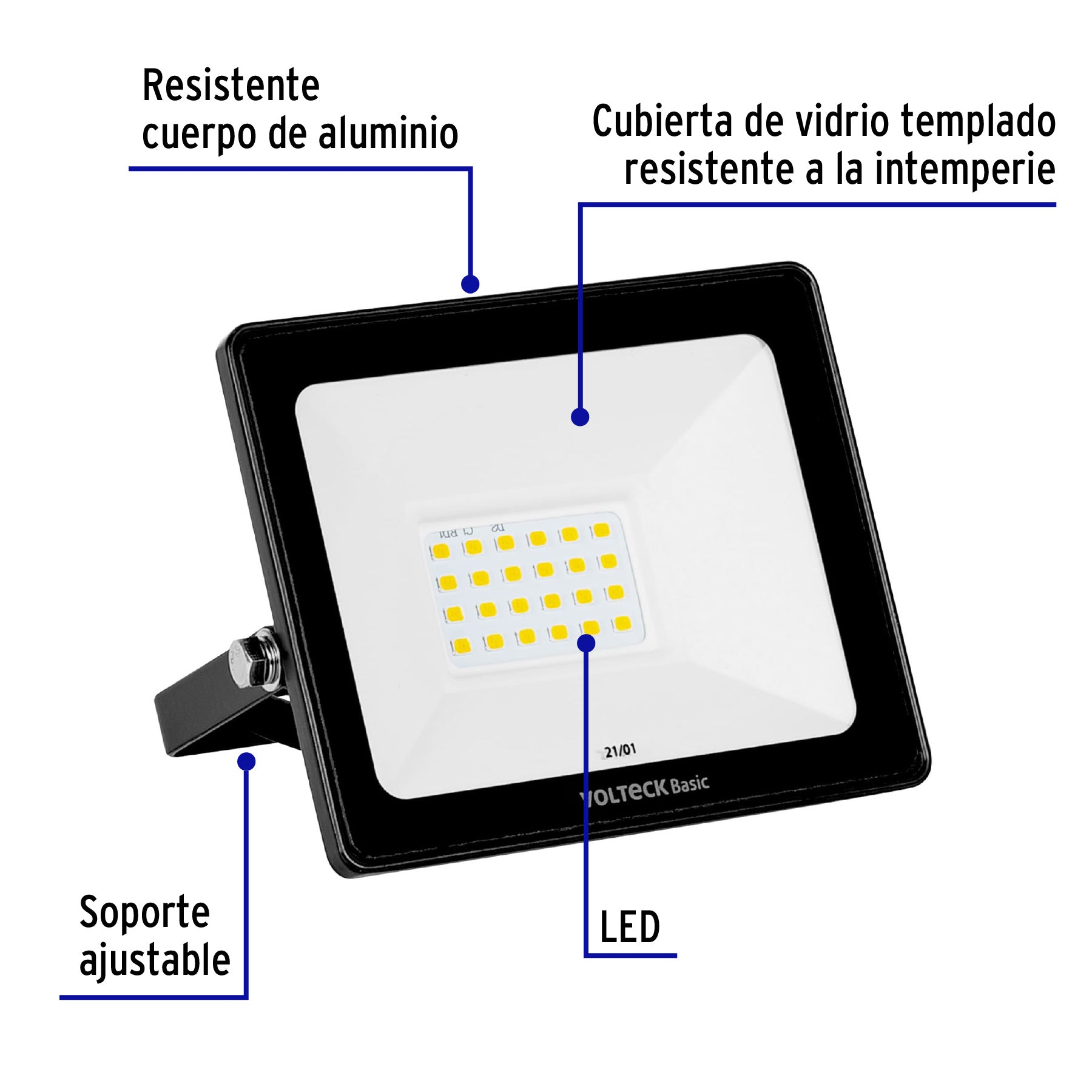 Reflector ultra delgado de LED, 20 W