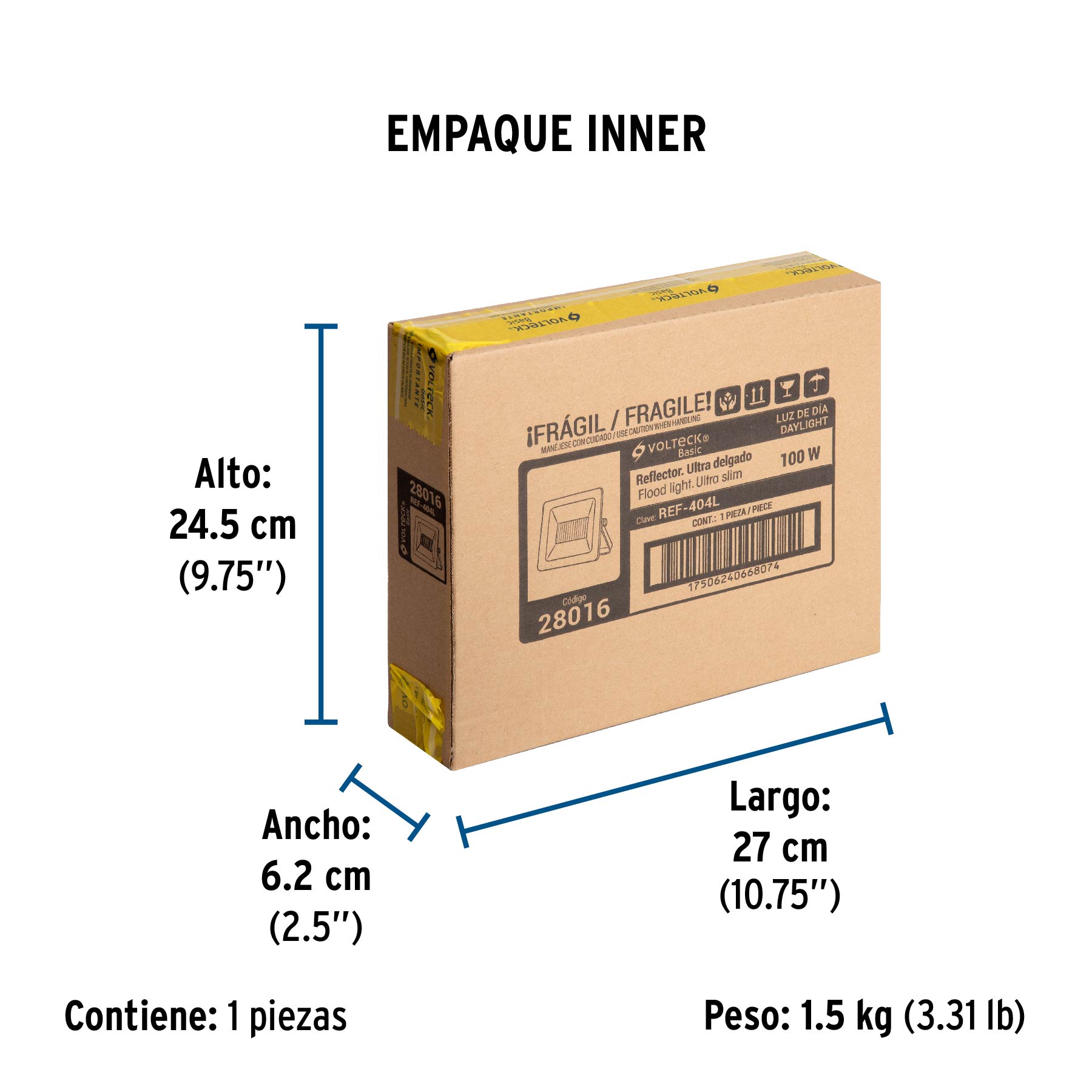 Reflector ultra delgado de LED, 100 W