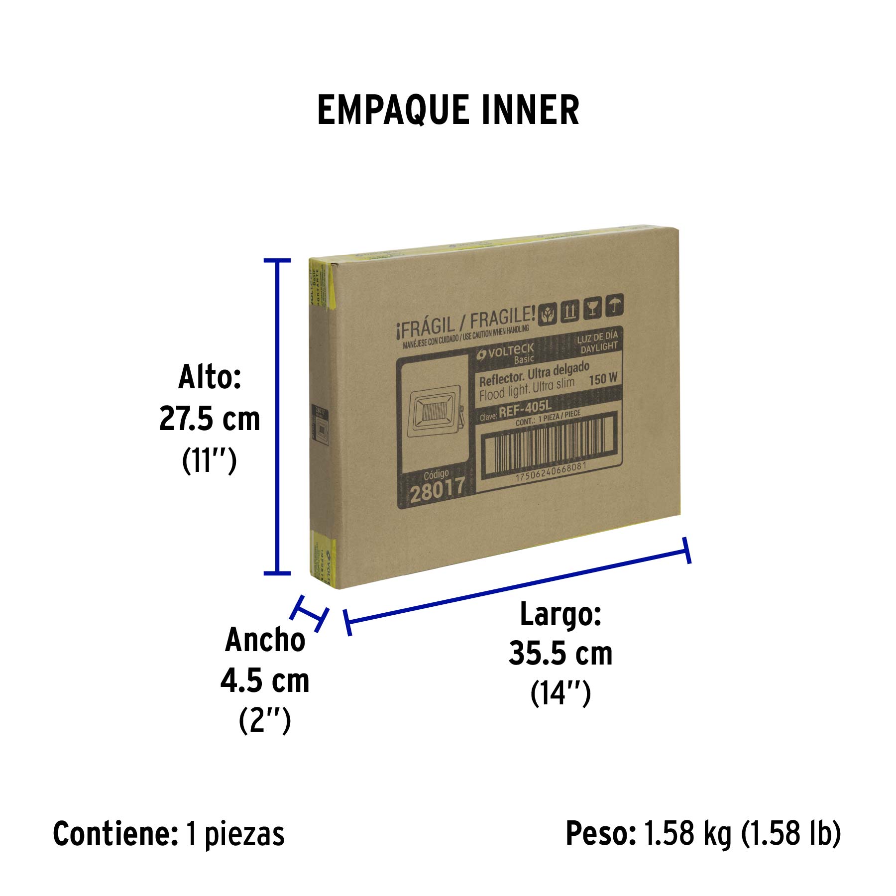 Reflector ultra delgado de LED, 150 W