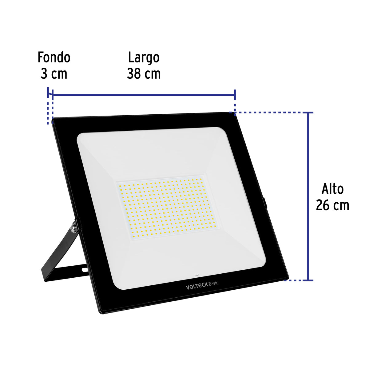 Reflector ultra delgado LED, 200W, luz cálida,Volteck Basic
