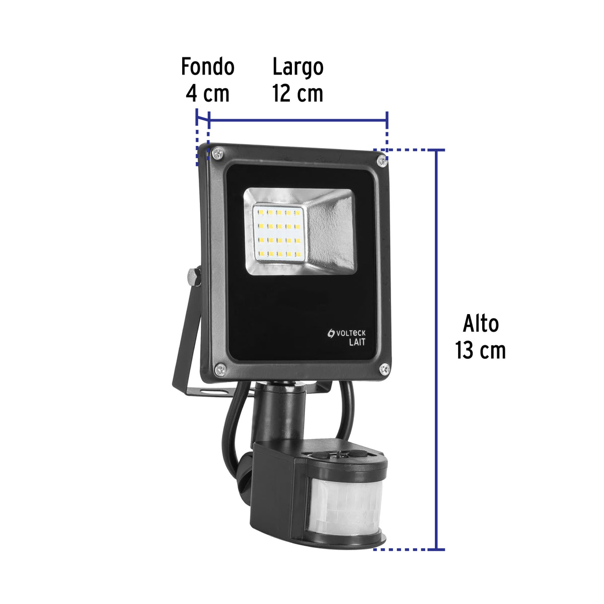 Reflector de LED, 10 W con sensor de movimiento
