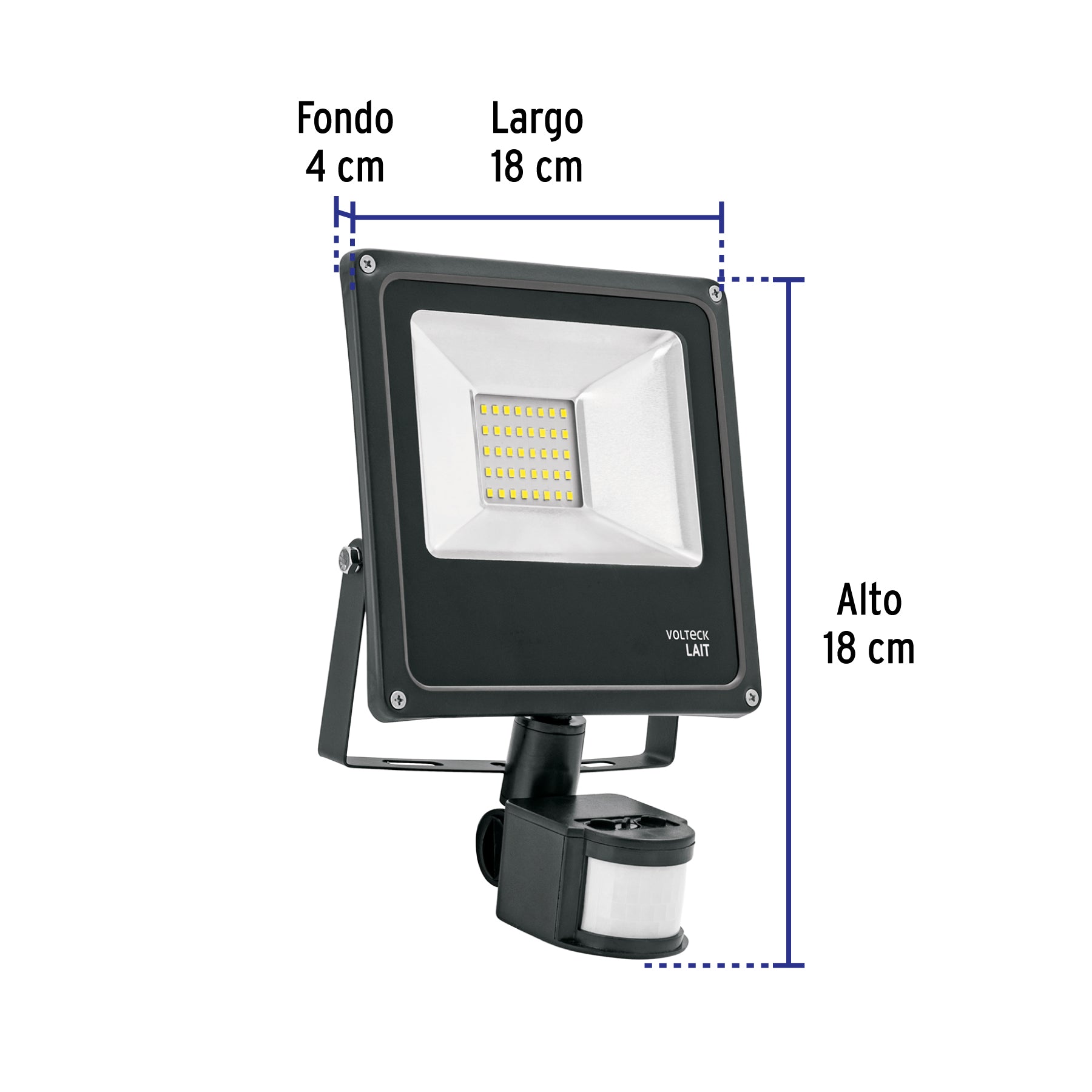 Reflector de LED, 20 W con sensor de movimiento