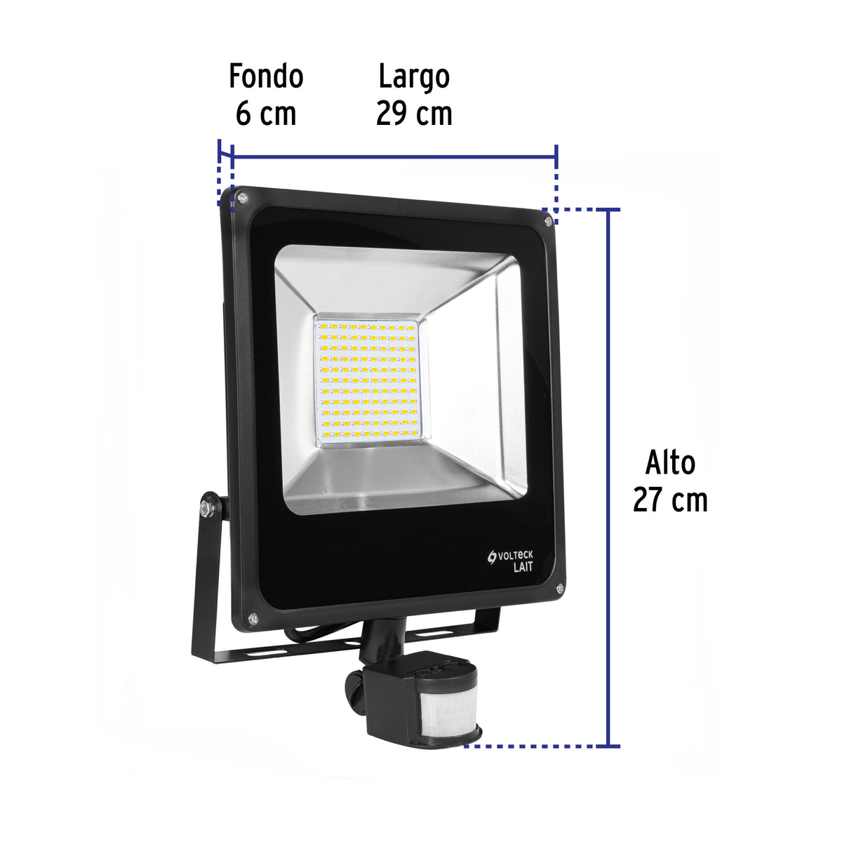 Reflector de LED alta potencia con sensor de movimiento 50 W