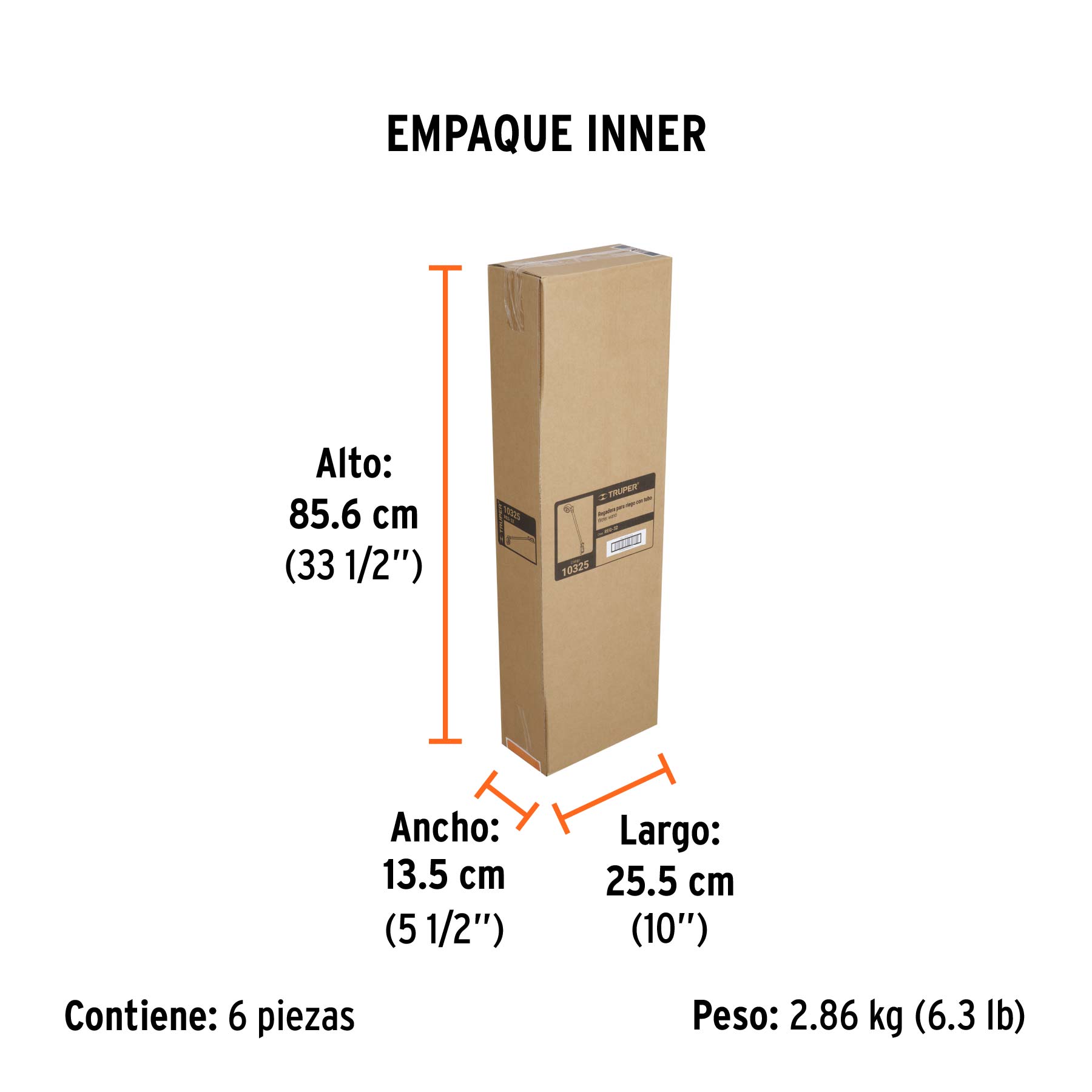 Aspersor tipo regadera con tubo de 32"