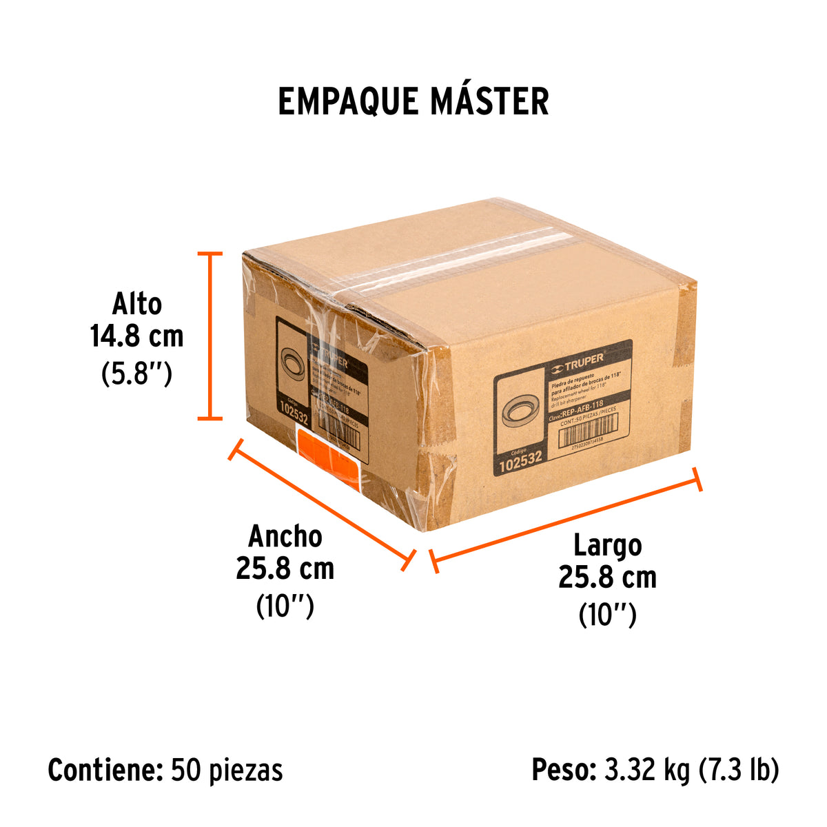 Piedra de afilado de repuesto para AFB-118, Truper