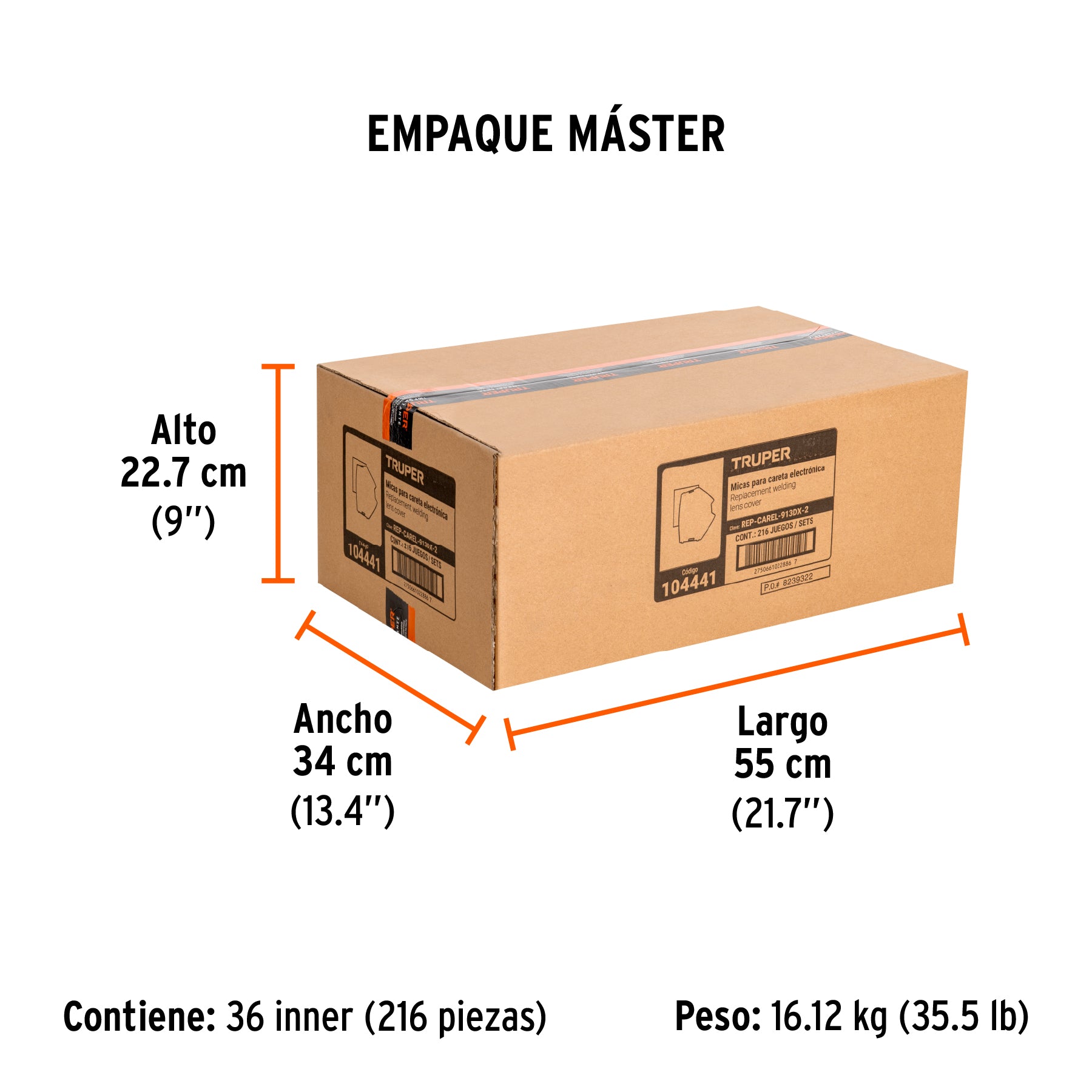 Bolsa con 2 micas para careta CAREL-913DX (2025), TRUPER