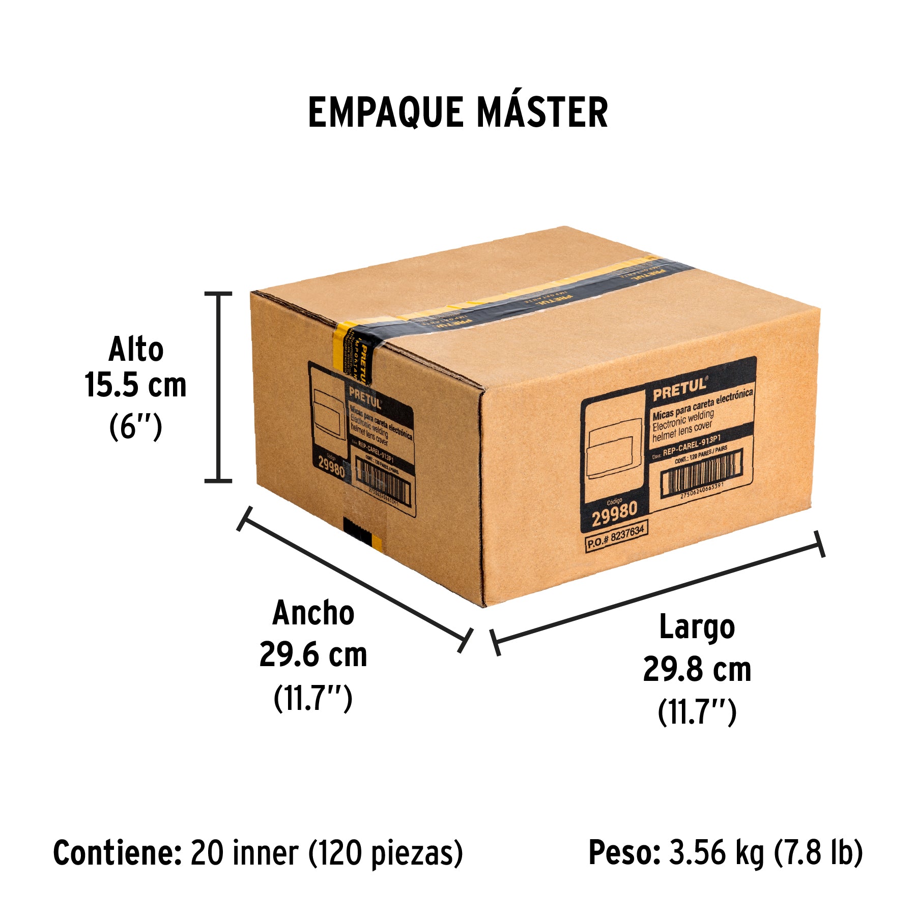 Repuesto de micas para caretas electrónicas CAREL-913P1
