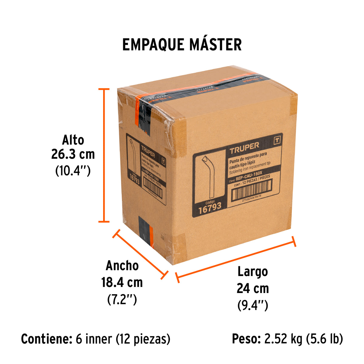 Punta de repuesto para cautín, tipo lápiz CAU-150X