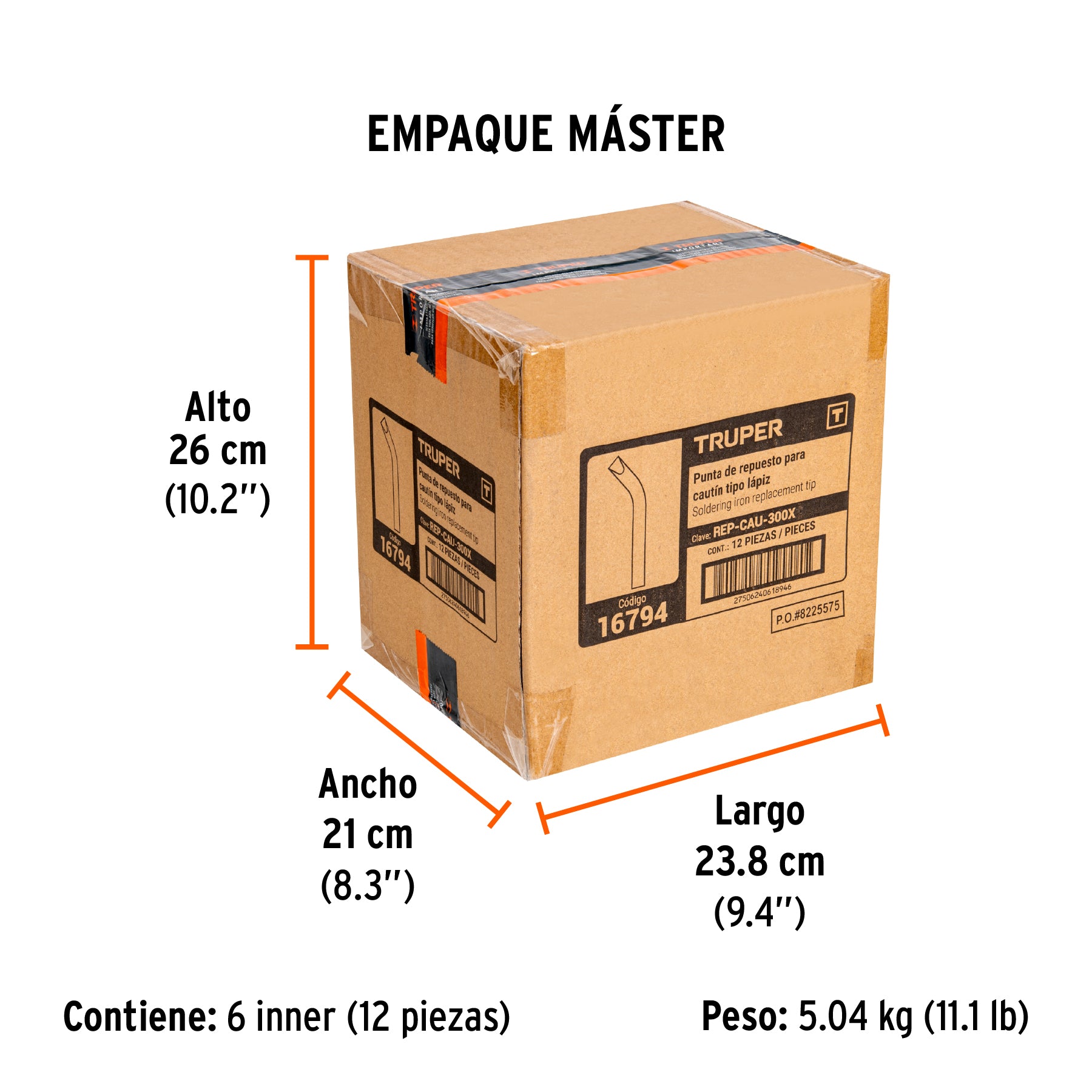 Punta de repuesto para cautín tipo lápiz CAU-300X, TRUPER