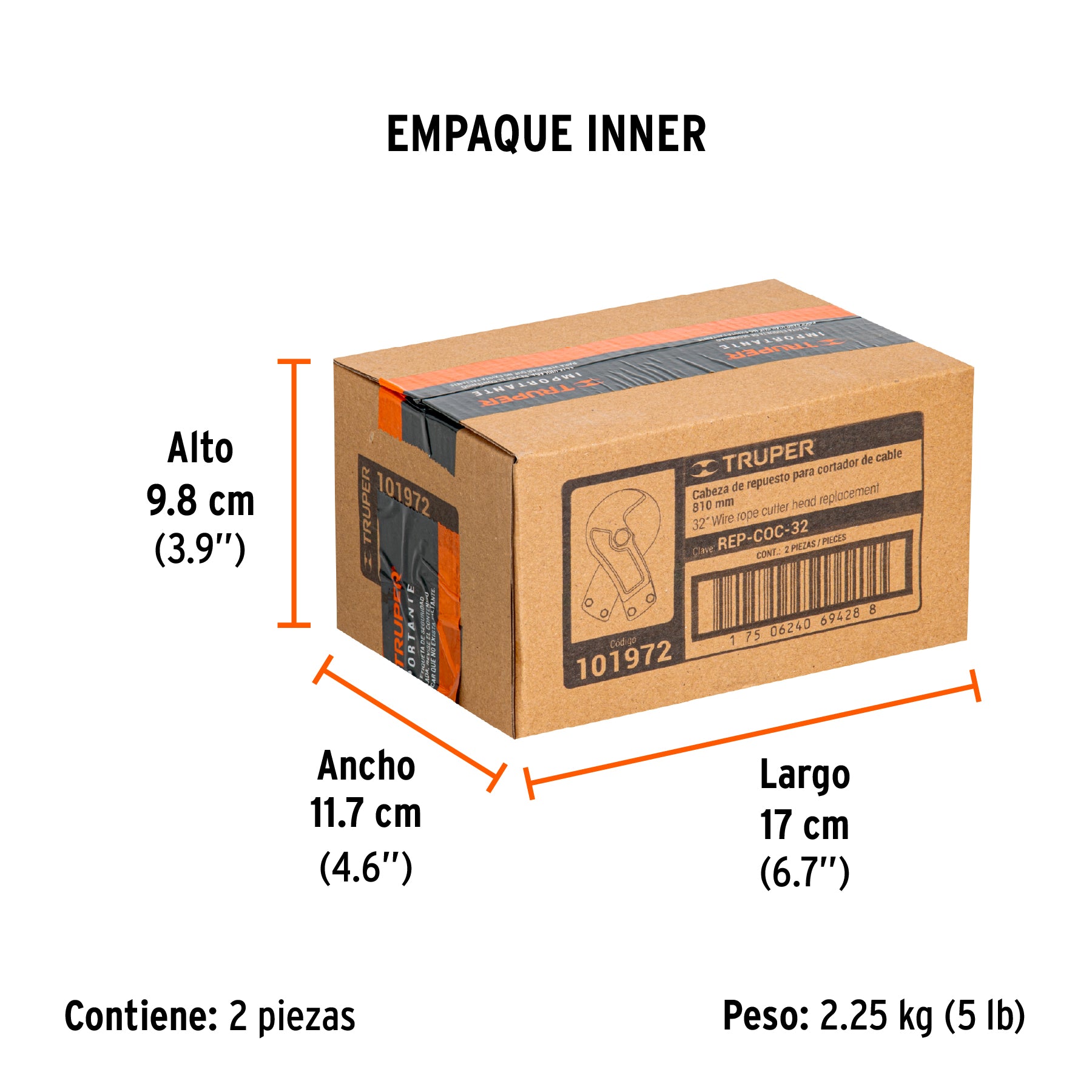 Cabeza de repuesto para cortador de cable COC-32