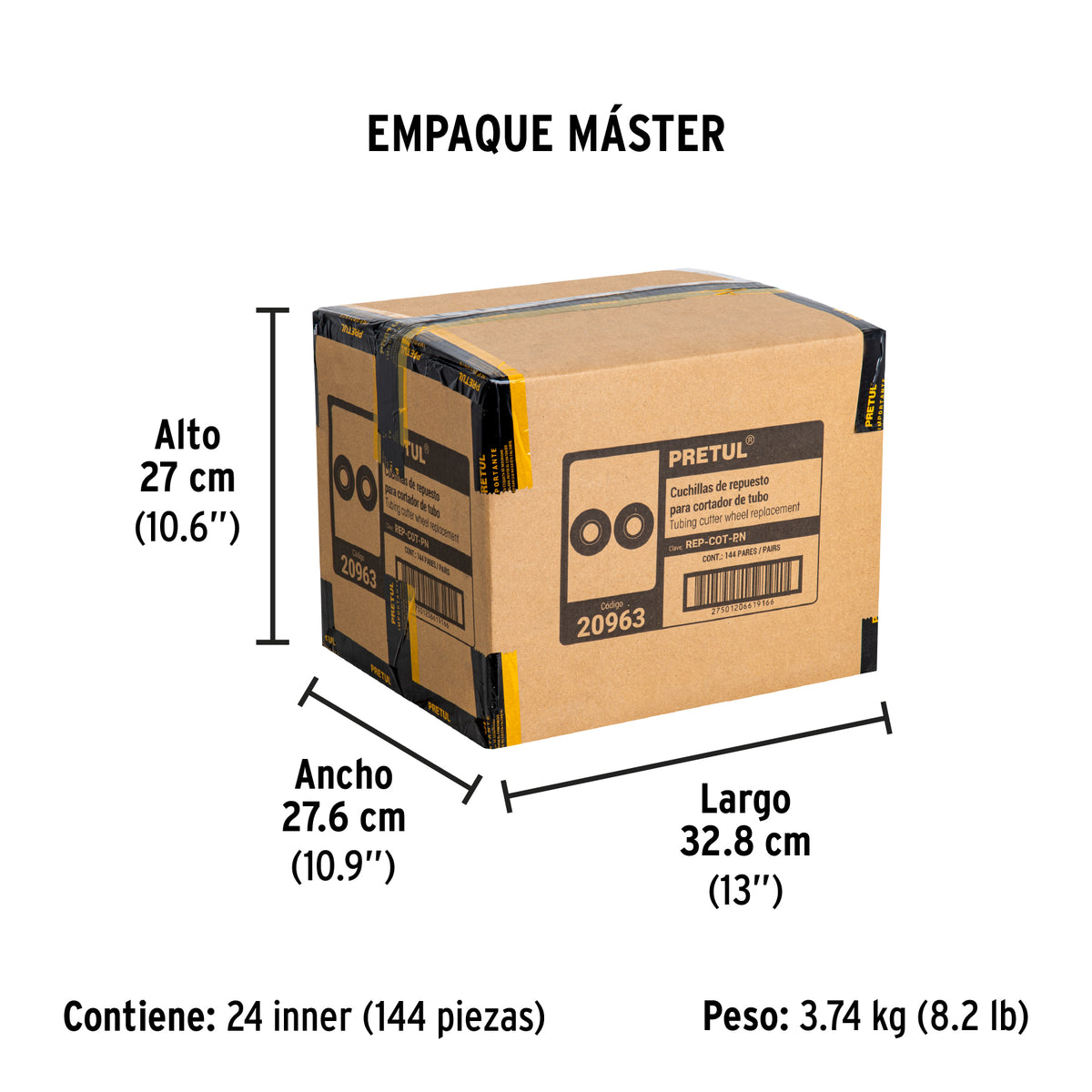 Repuesto de cuchillas para cortador de tubo COT-P, 2 piezas