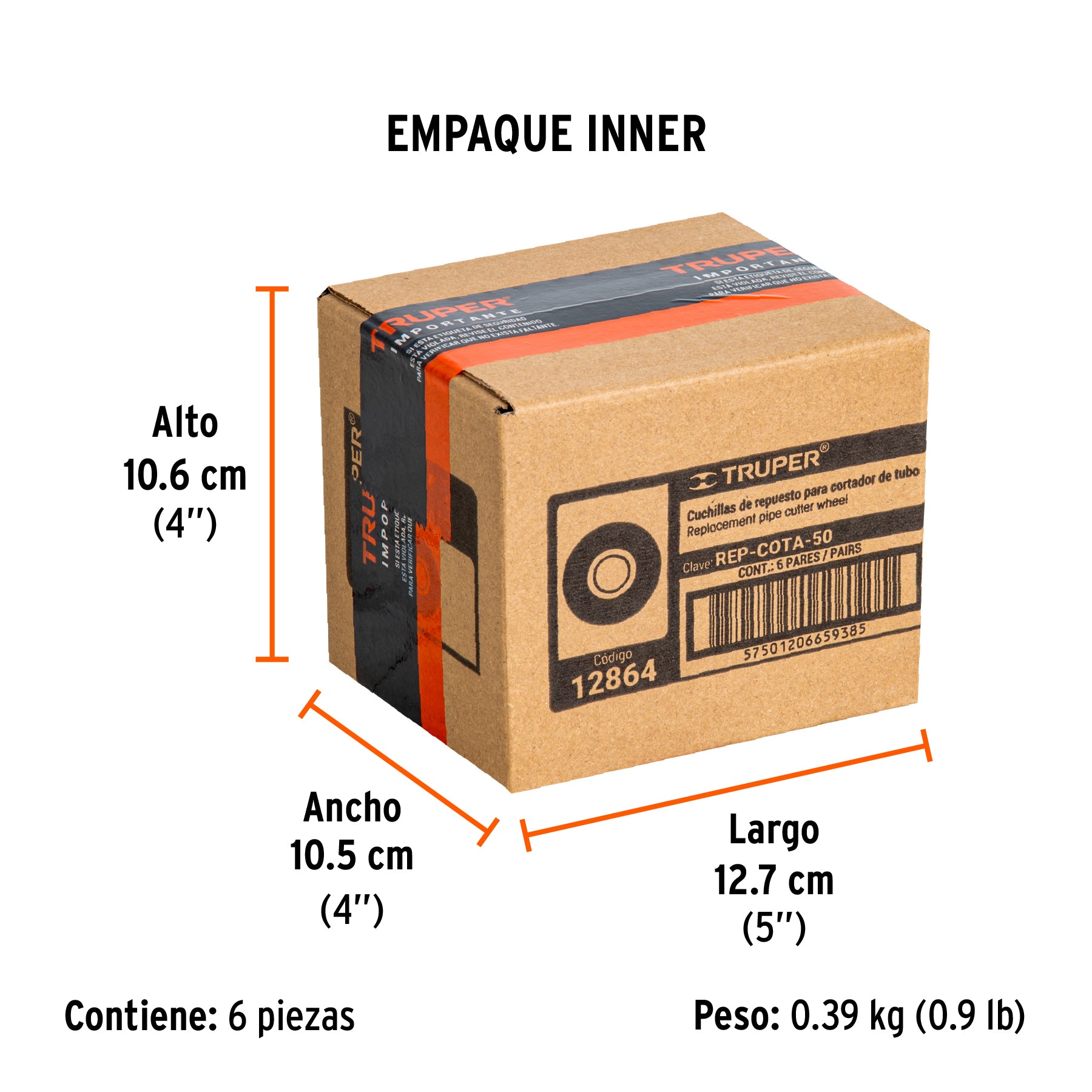 Repuesto de cuchillas para cortador de tubo COTA-50, 2 pzas