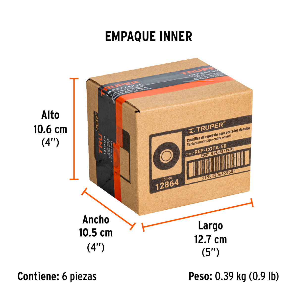 Repuesto de cuchillas para cortador de tubo COTA-50, 2 pzas
