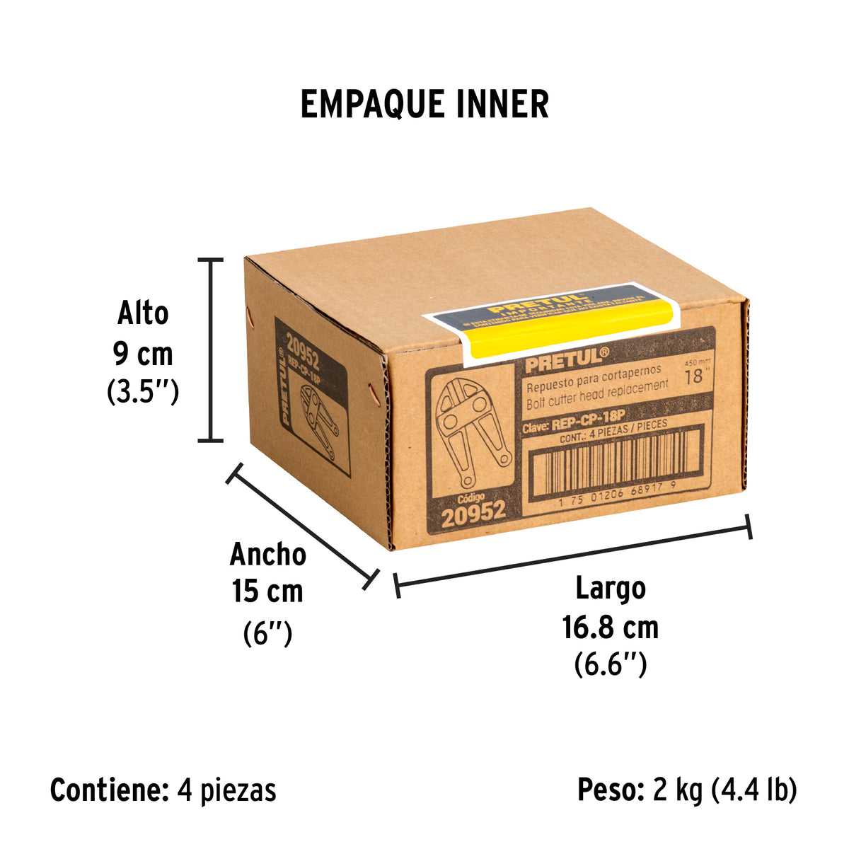 Repuesto de cuchilla para cortapernos cp-18p