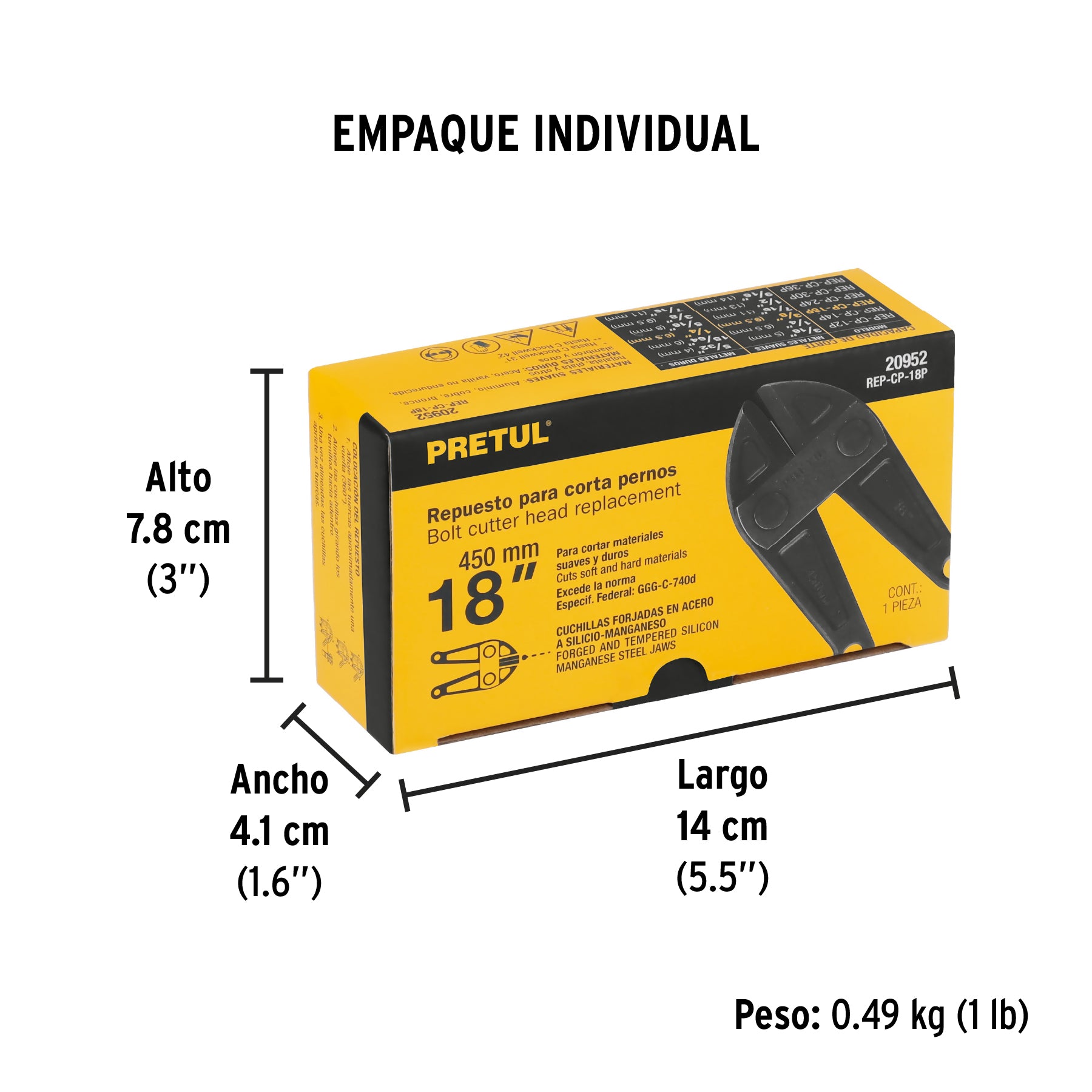 Repuesto de cuchilla para cortapernos cp-18p