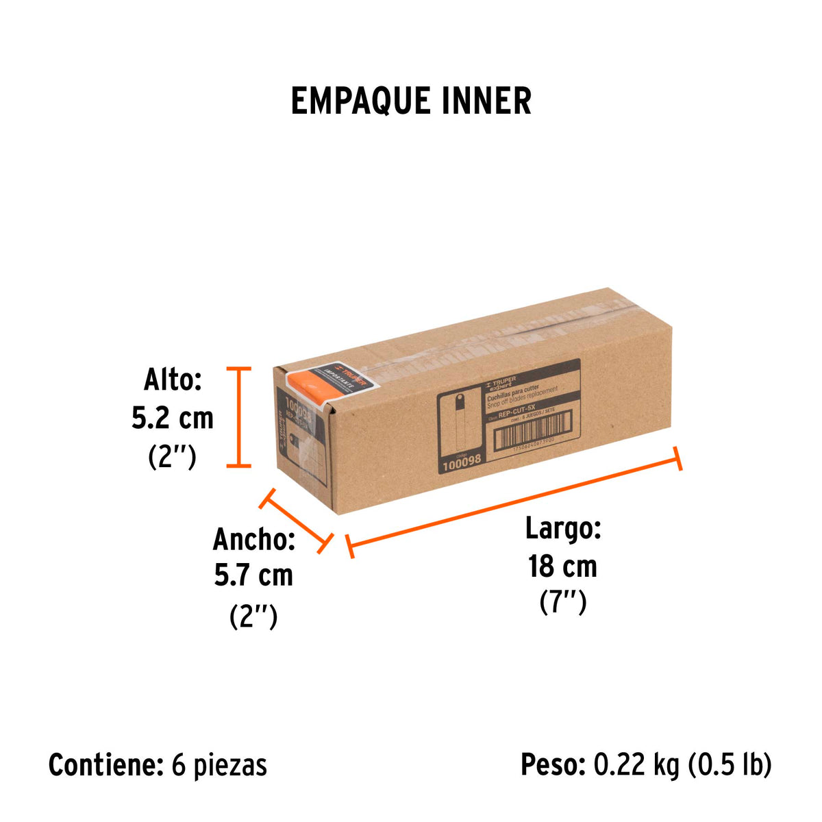 Cuchillas de repuesto para cutter de 9 mm, 10 piezas, Expert