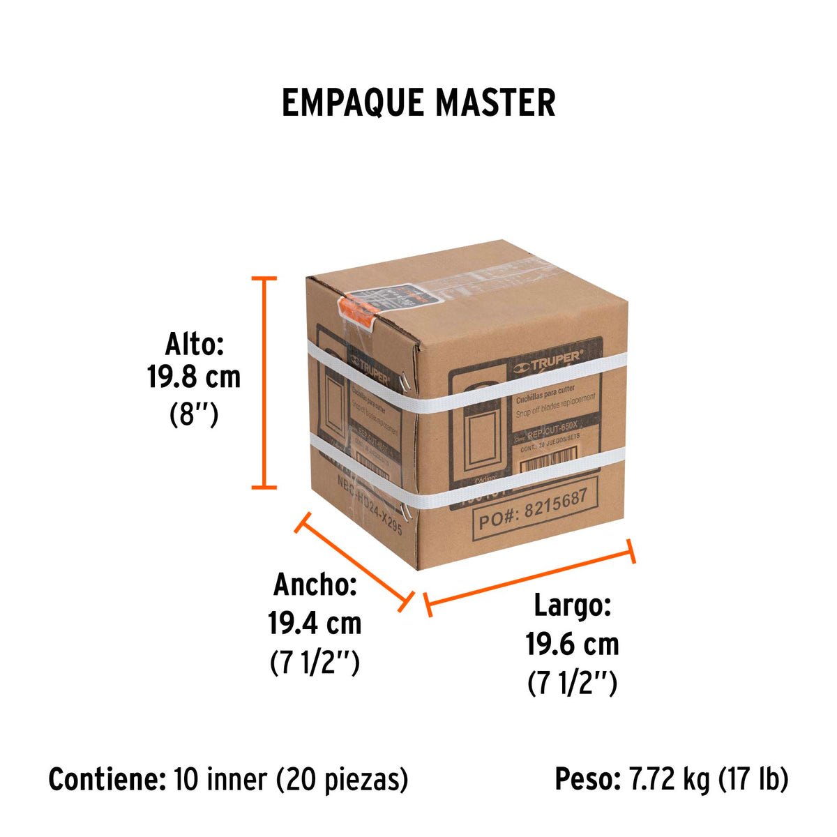 Cuchillas de repuesto para cutter de 18mm, 50 piezas, Expert