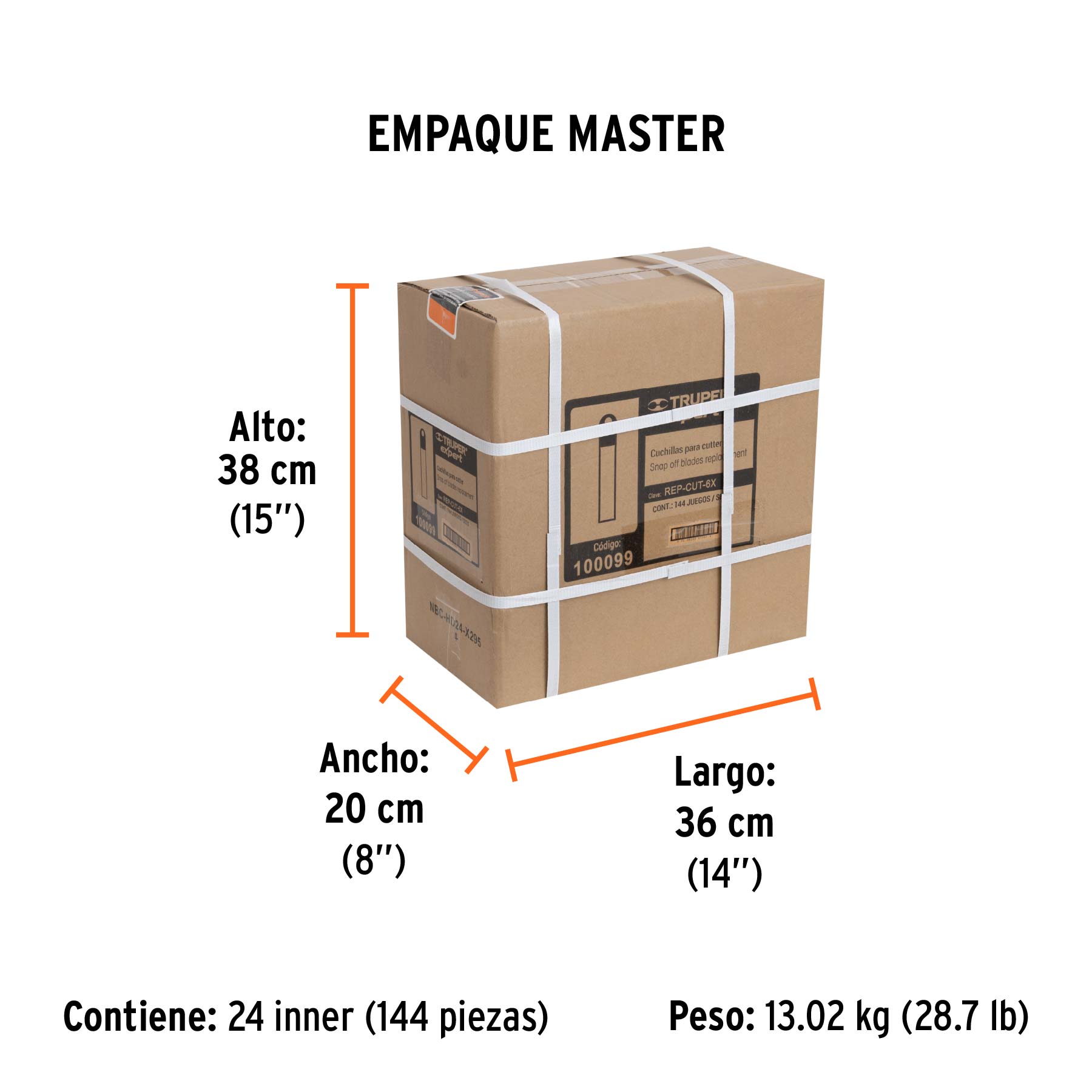 Cuchillas de repuesto para cutter de 18mm, 10 piezas, Expert