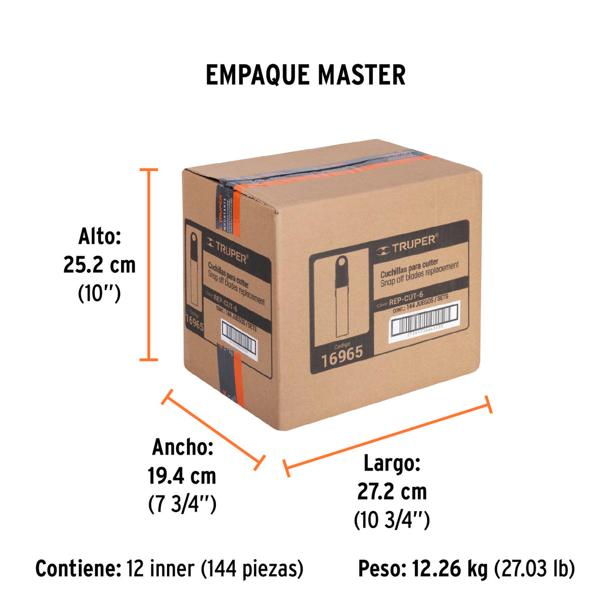 Cuchillas de repuesto para cutter de 18 mm, 10 piezas