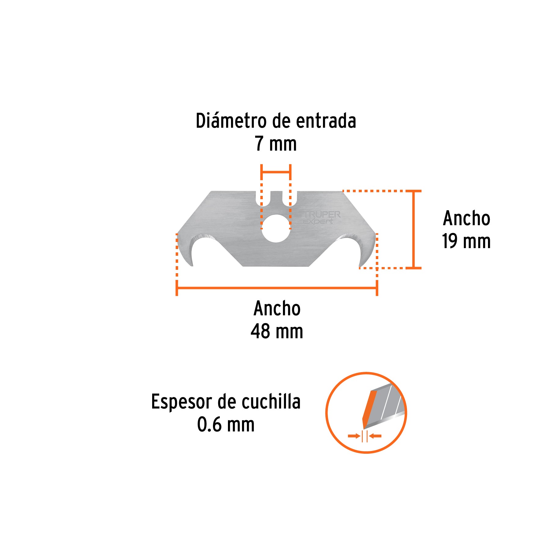 Cuchillas para acrílico para NV-7X y NM-6, 10 pzas