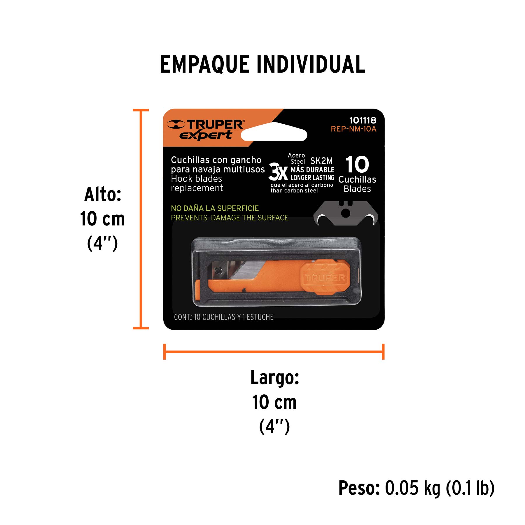 Cuchillas para acrílico para NV-7X y NM-6, 10 pzas