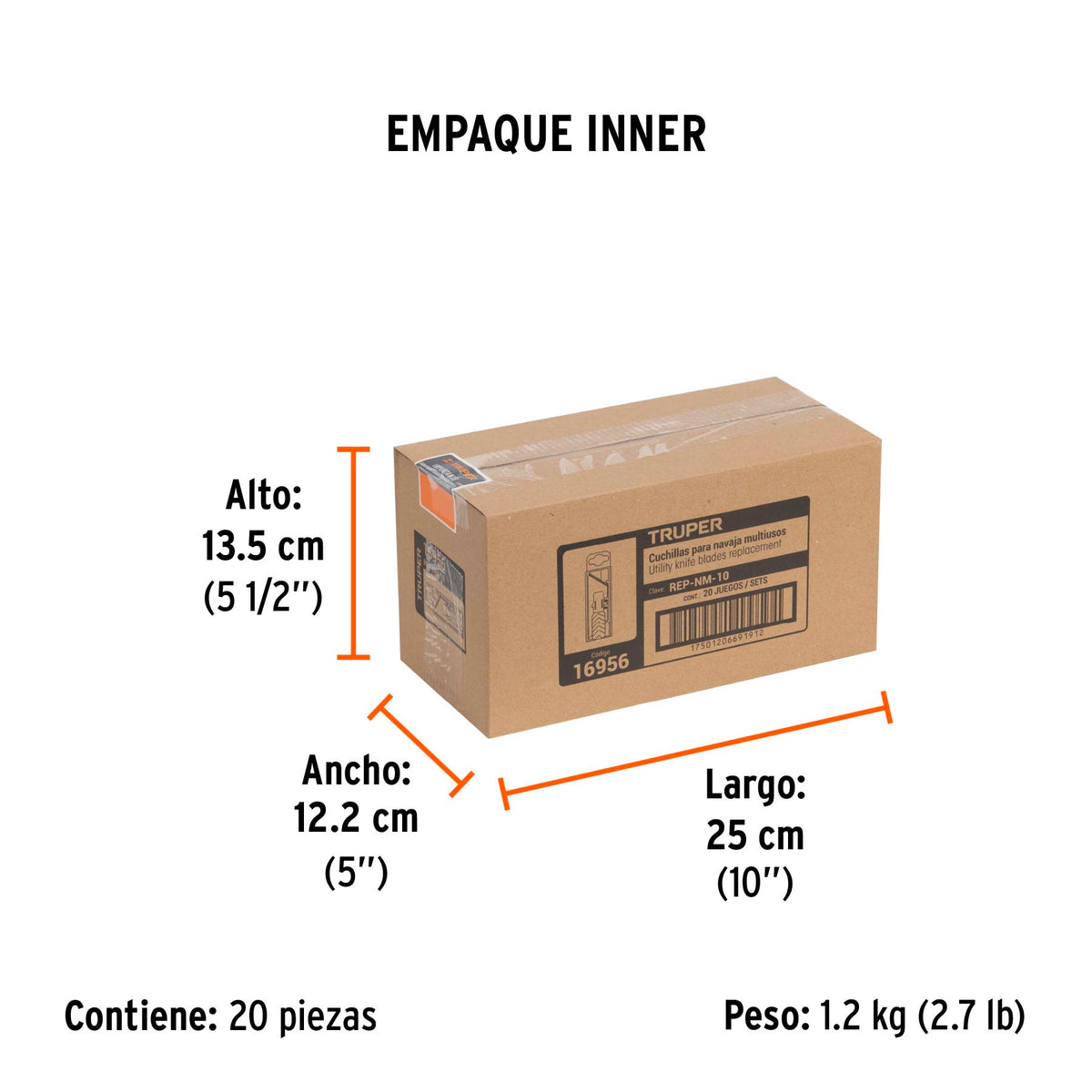 Dispensador con 10 cuchillas para NV-7 y NM-7, TRUPER