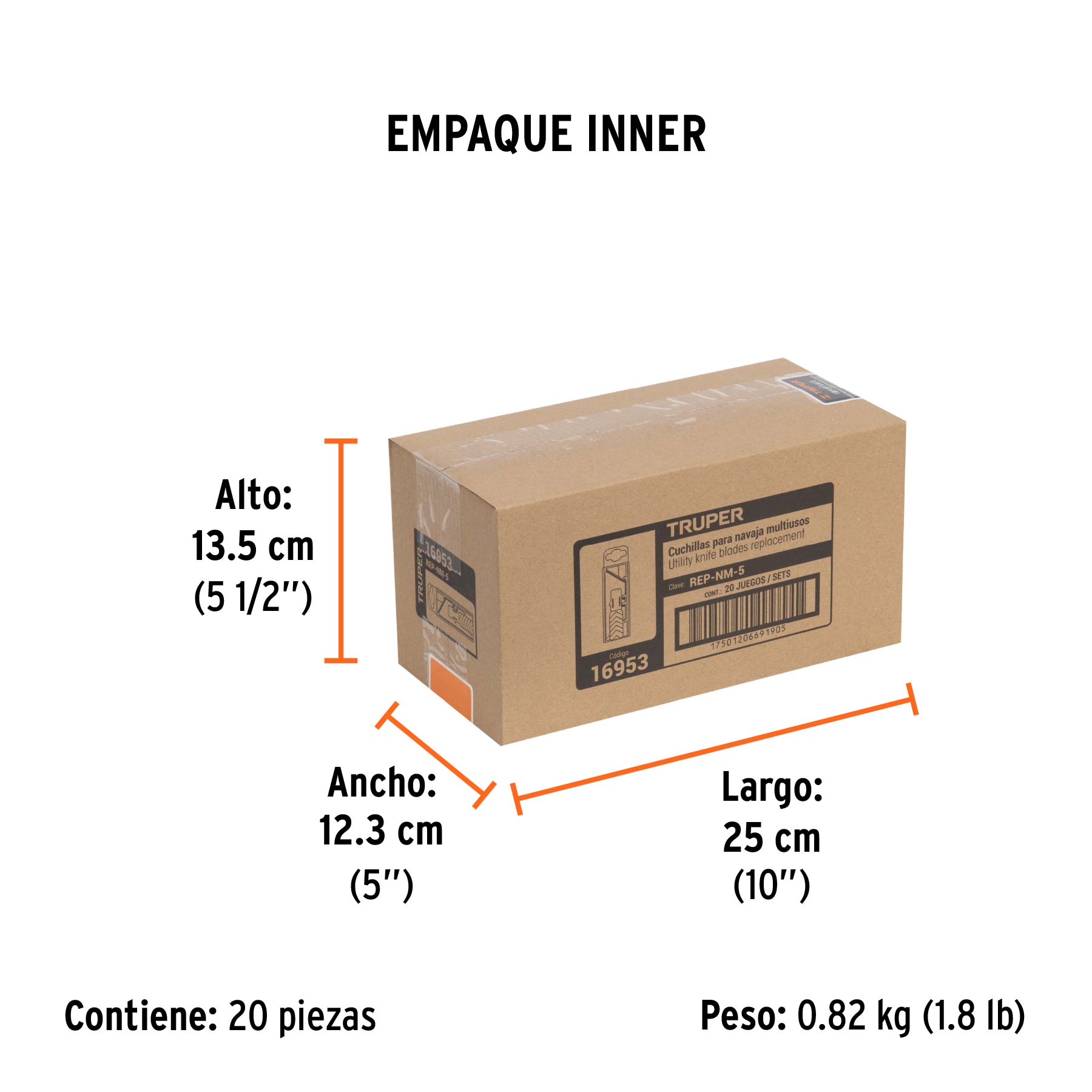 Cuchillas de repuesto para NV-7 y NM-7, 5 piezas