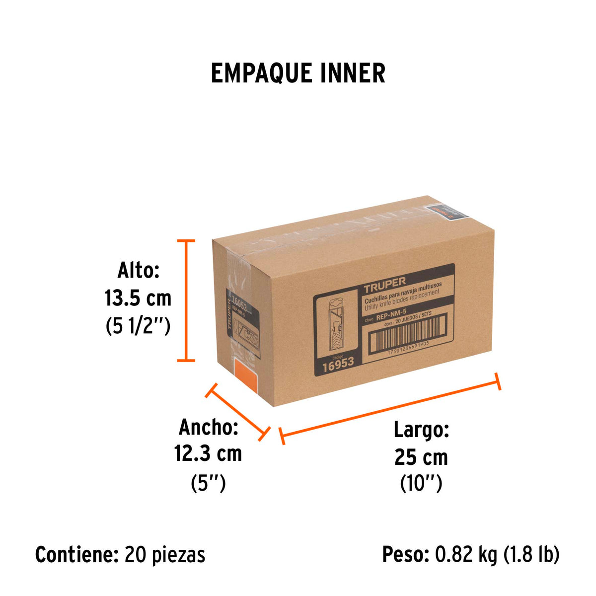 Cuchillas de repuesto para NV-7 y NM-7, 5 piezas