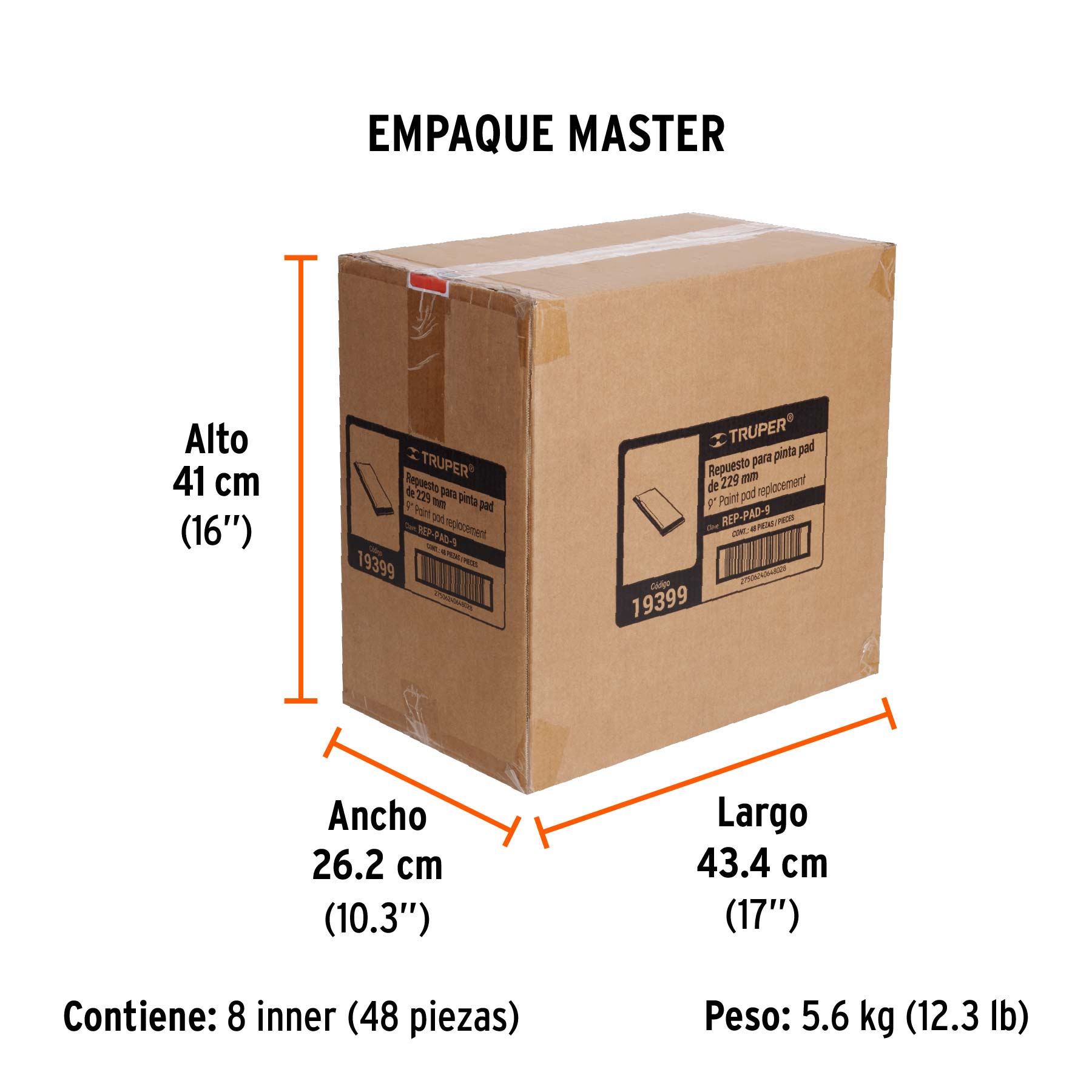 Repuesto para pinta pad, 9"