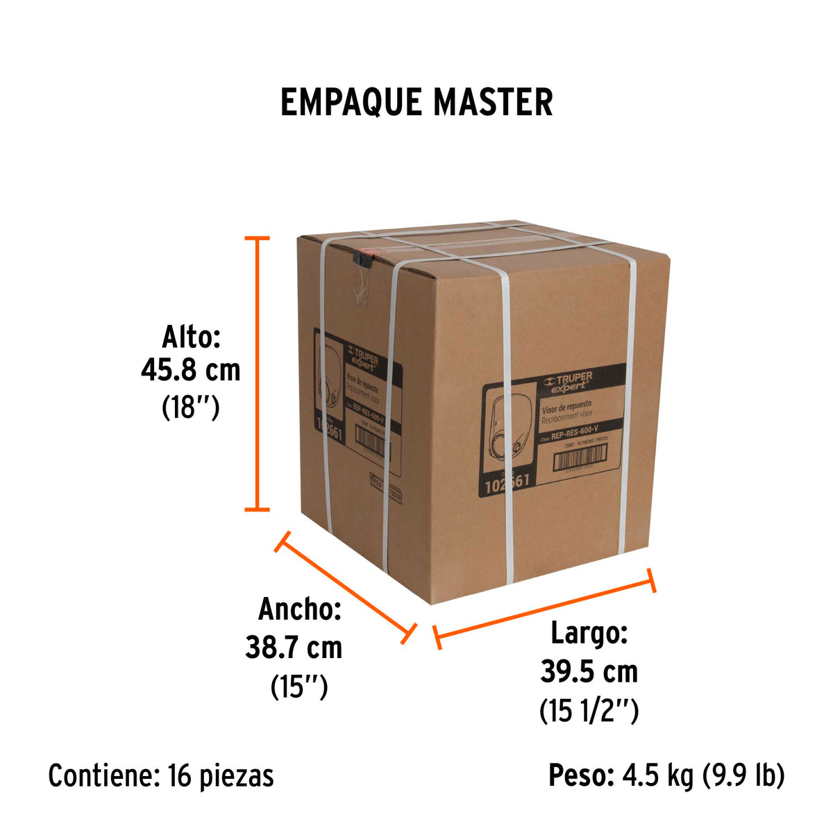 Visor de repuesto para respirador RES-600, Truper