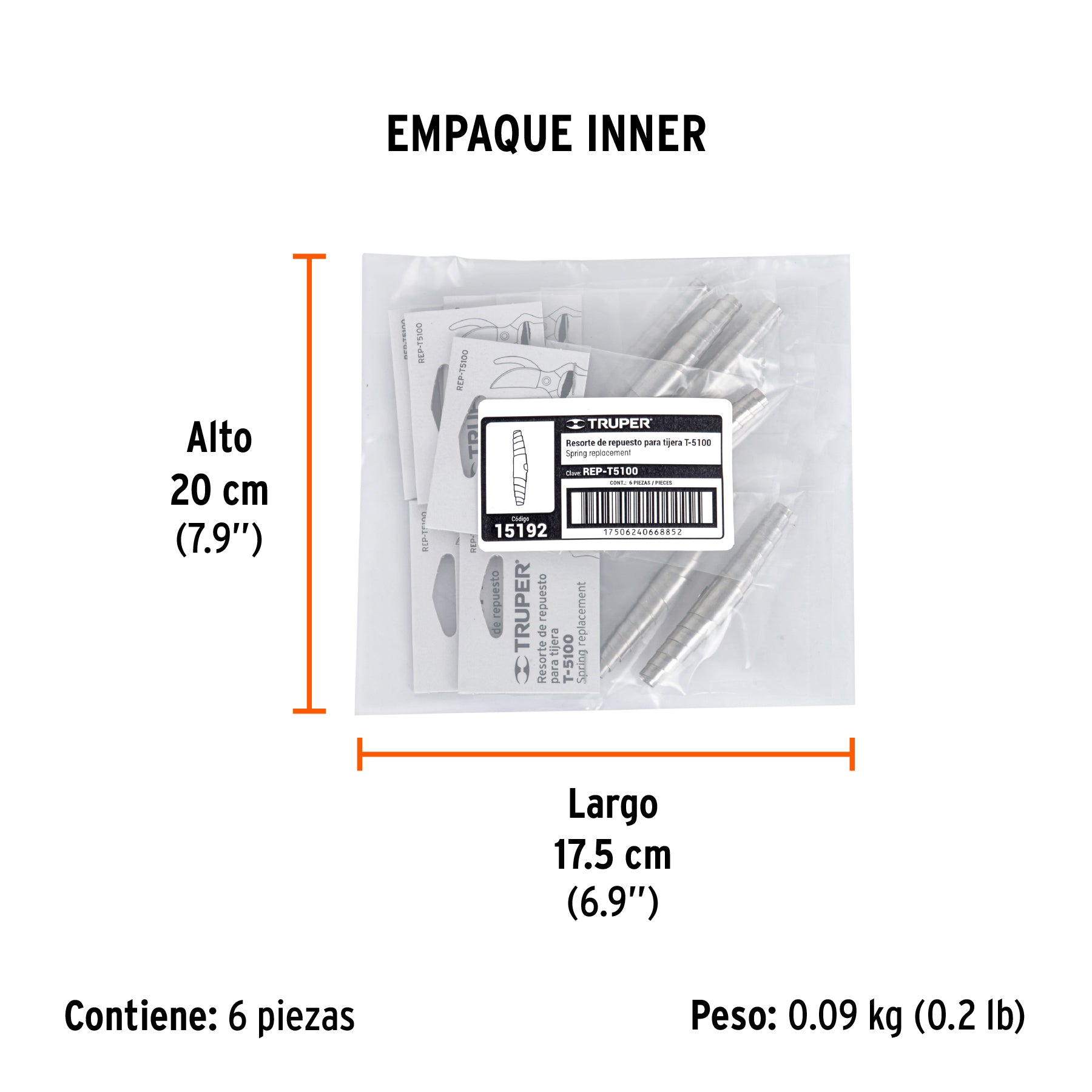 Resorte de repuesto para tijera T-5100
