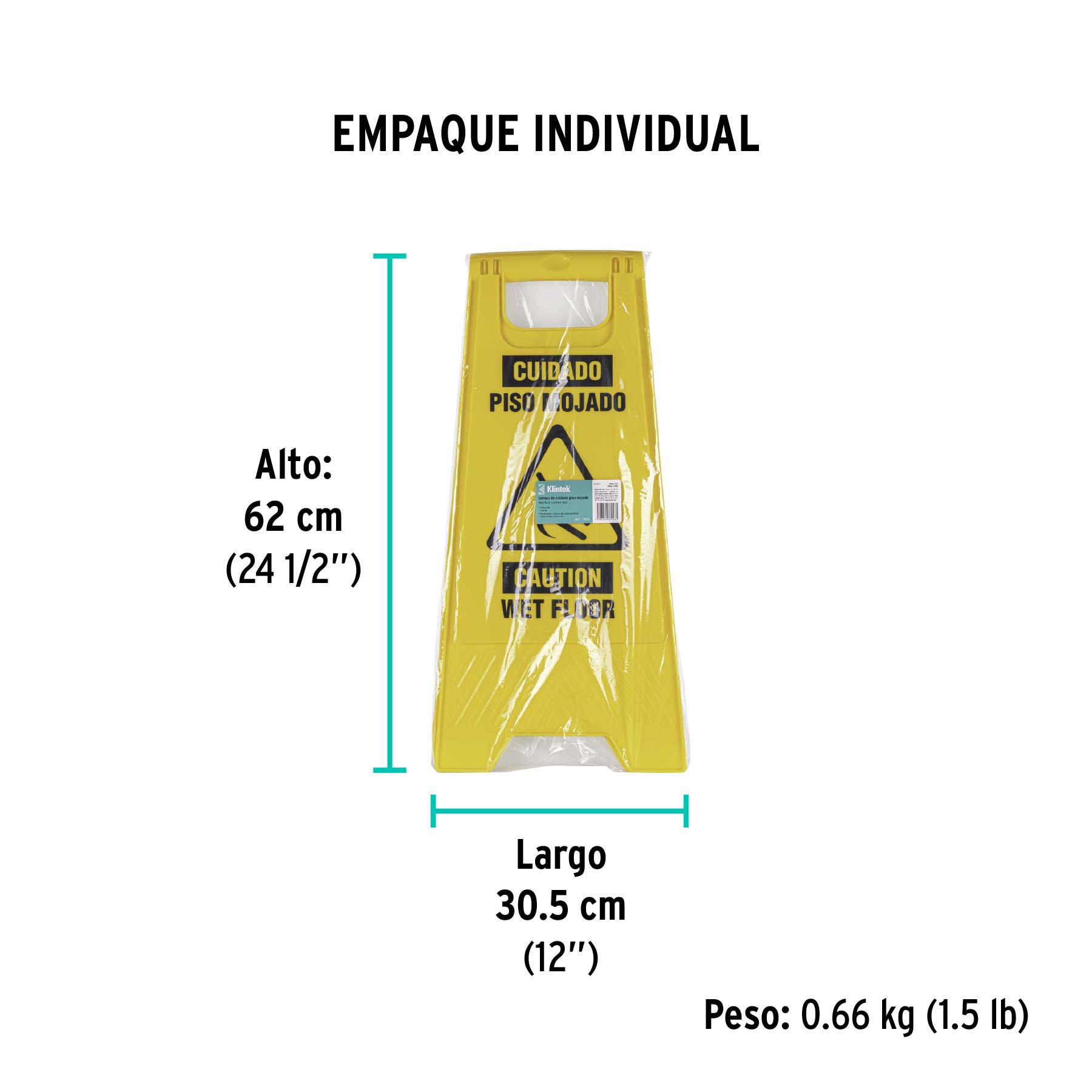 Letrero de piso resbaloso, 60 cm