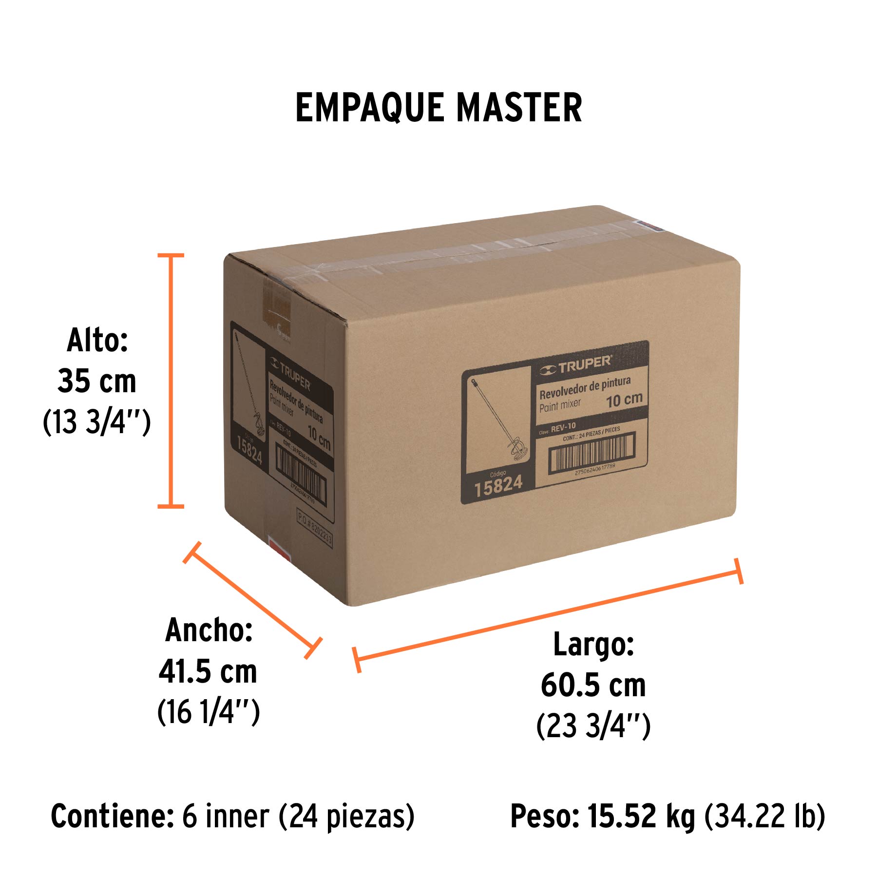 Revolvedor de Pintura 100x550mm