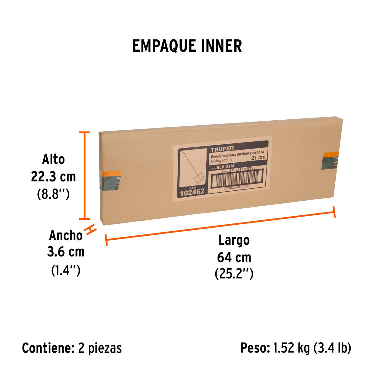 Paleta mezcladora para mortero, 210 mm de diámetro, TRUPER